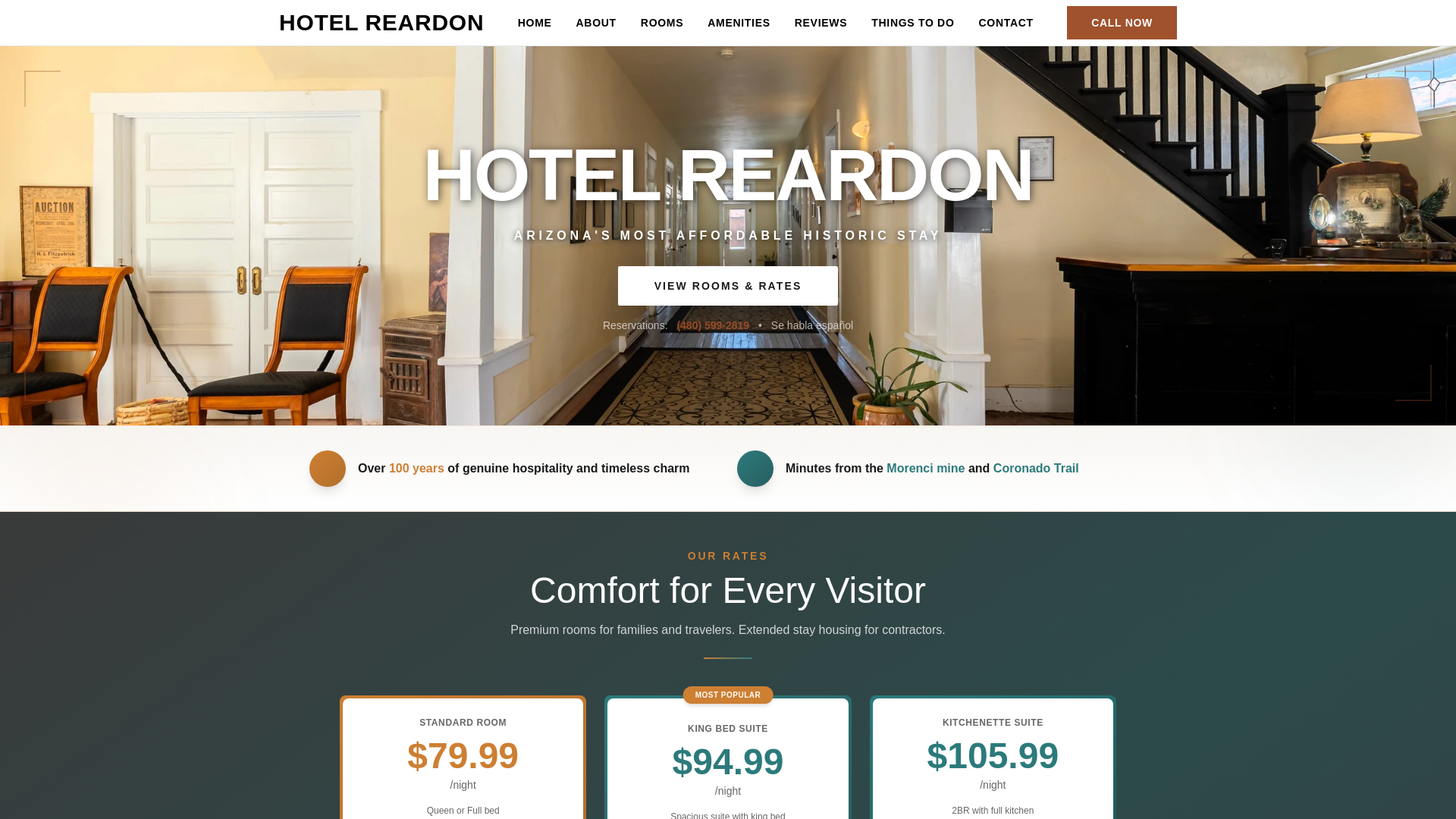 website screenshot of https://clifton-hotel.co/