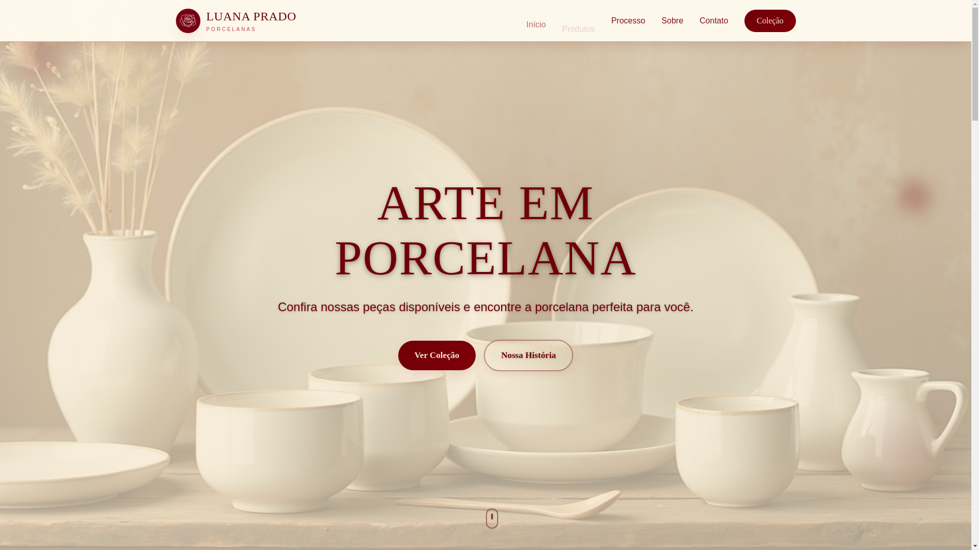 website screenshot of https://luanapradoporcelanas.com.br/