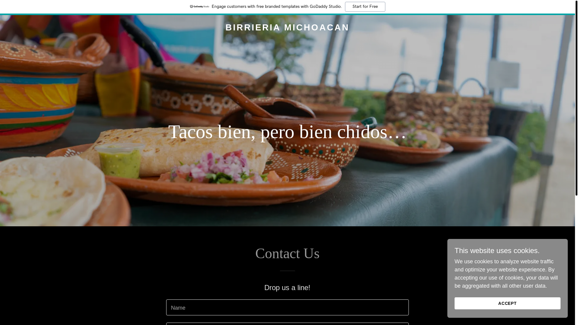 website screenshot of https://birrieriamich.com/