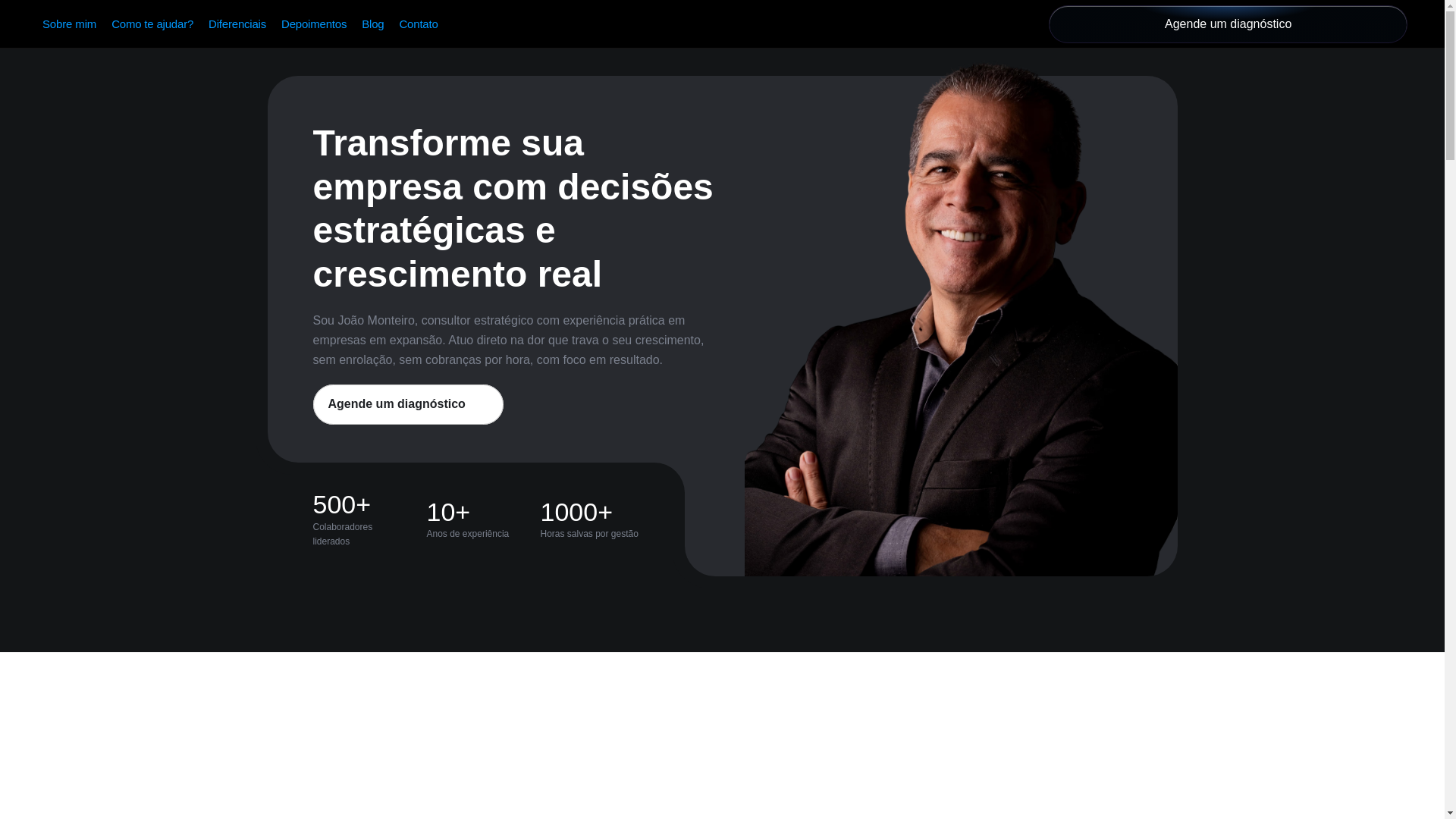 website screenshot of https://crescersemimproviso.com.br/