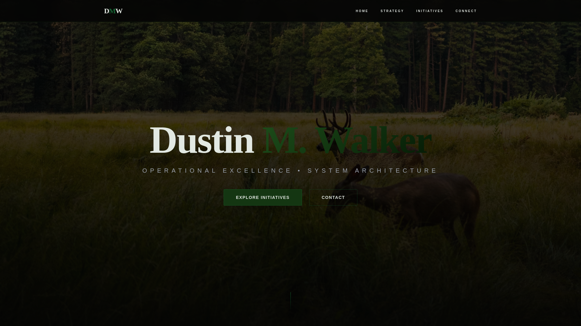 website screenshot of https://dustinmwalker.com/