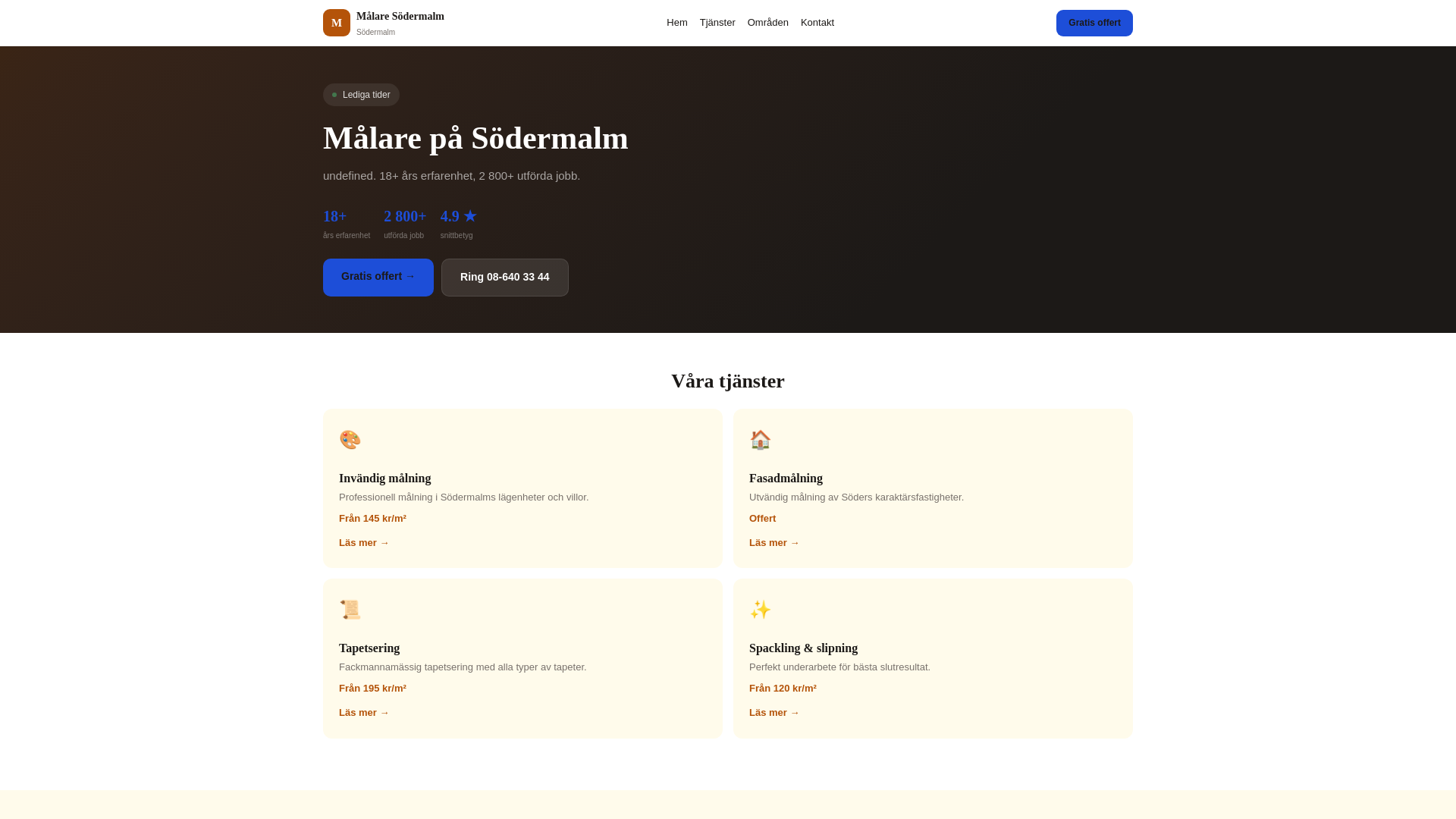 website screenshot of https://malaresodermalm.com/