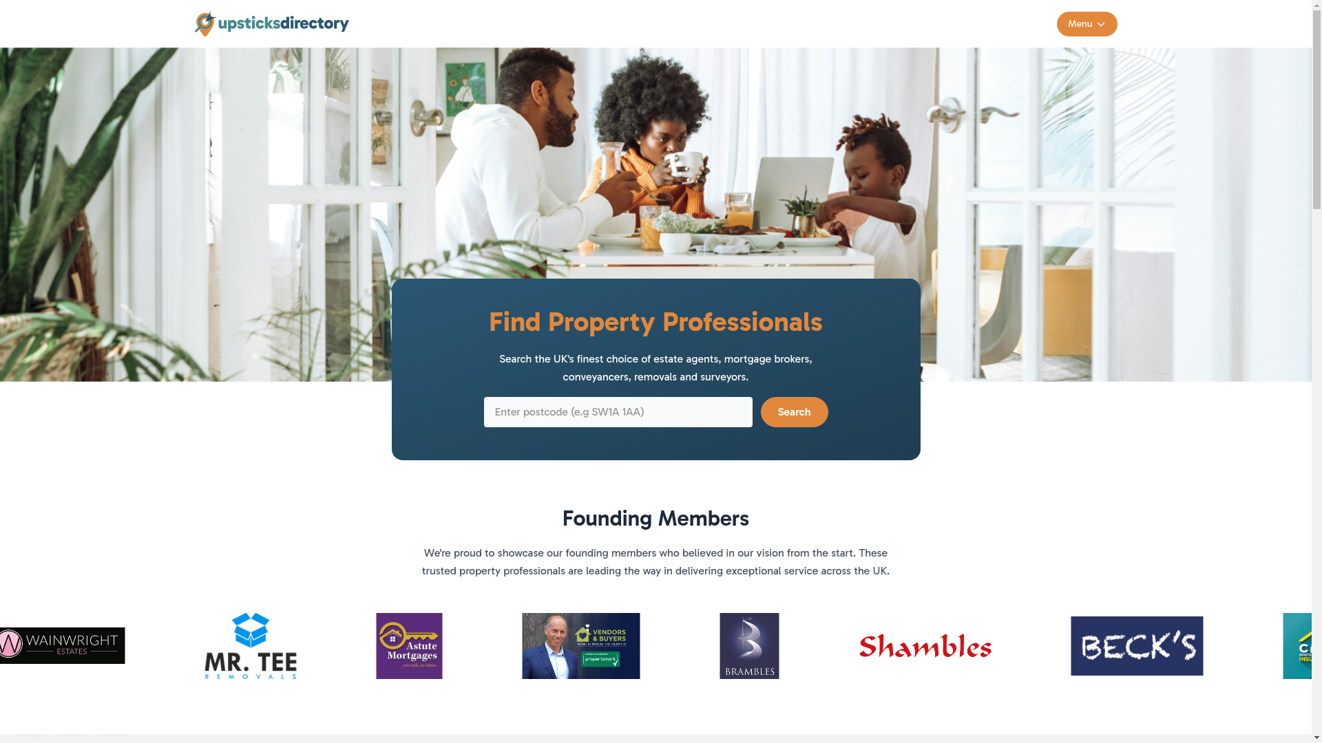 website screenshot of https://upstixdirectory.co.uk/