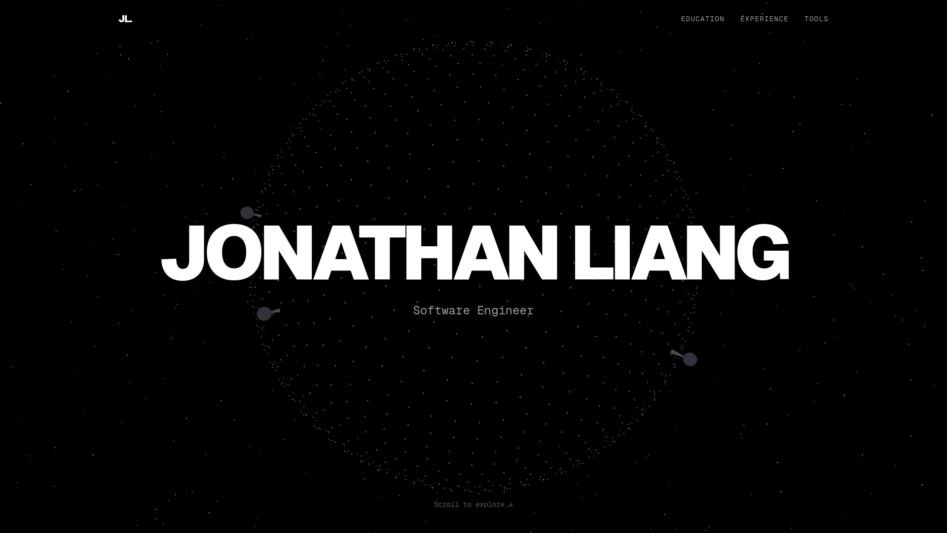 website screenshot of https://jonathanliangg.com/
