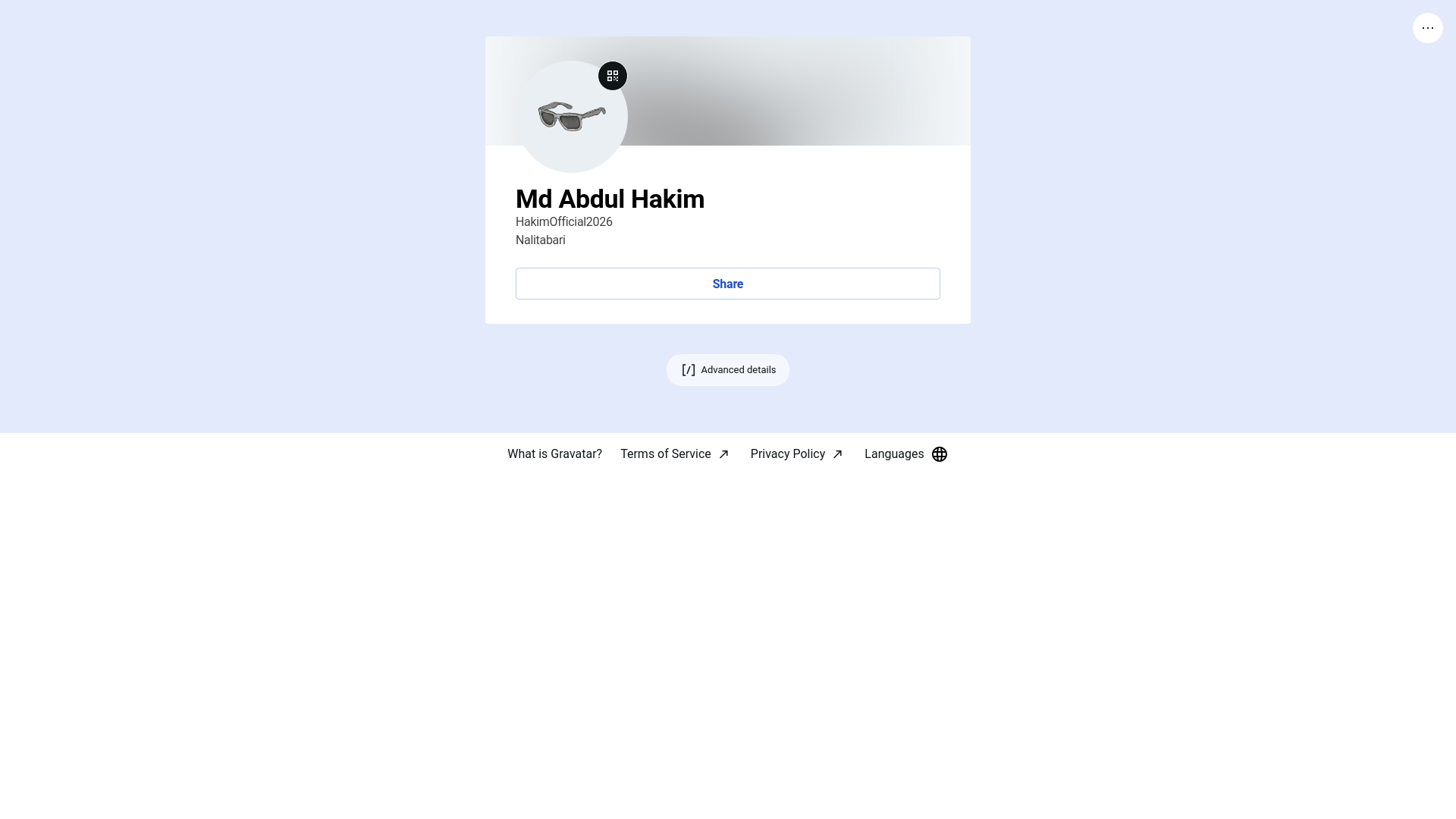 website screenshot of https://mdabdulhakim.world/