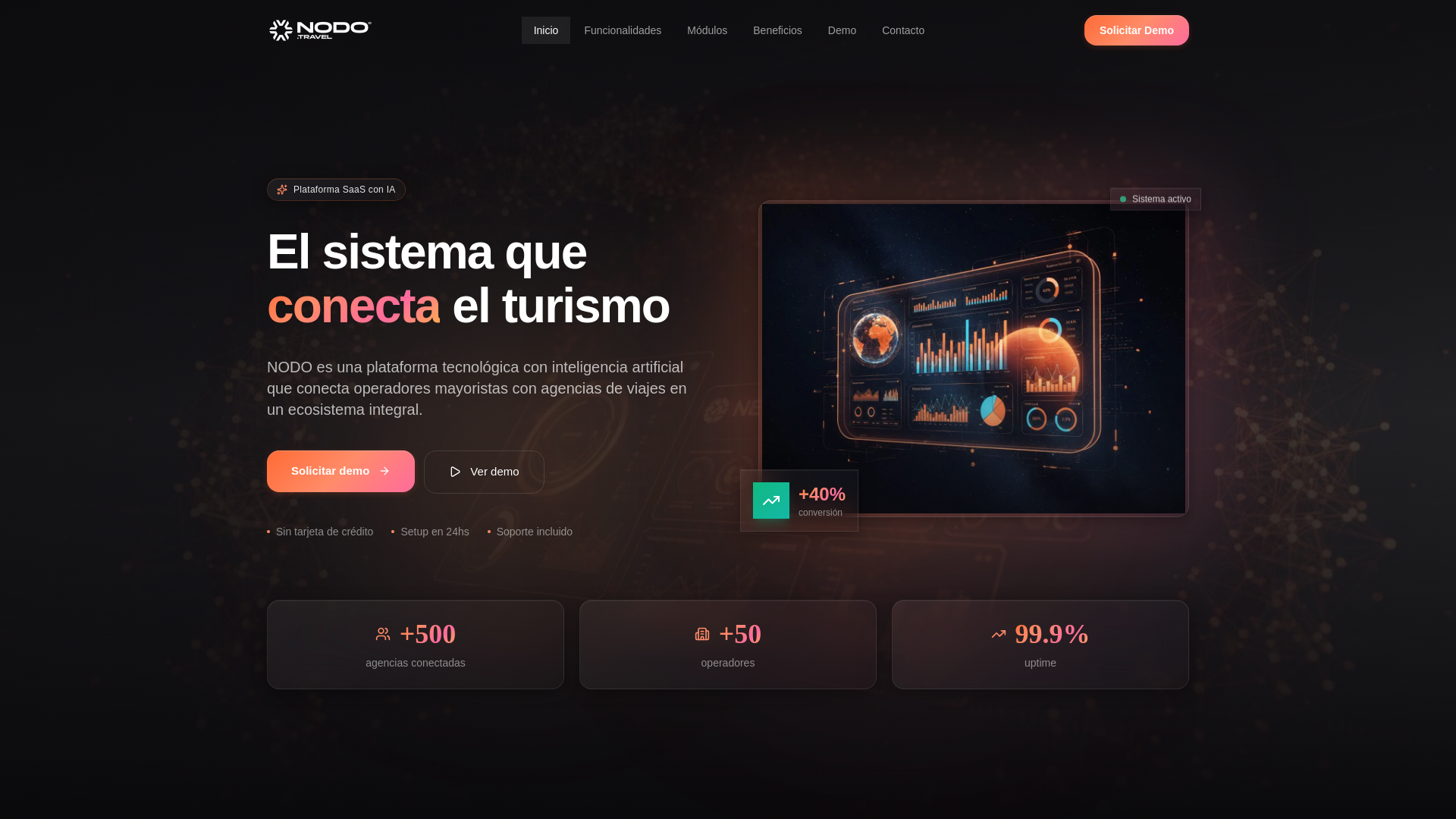 website screenshot of https://nodotravel.com.ar/