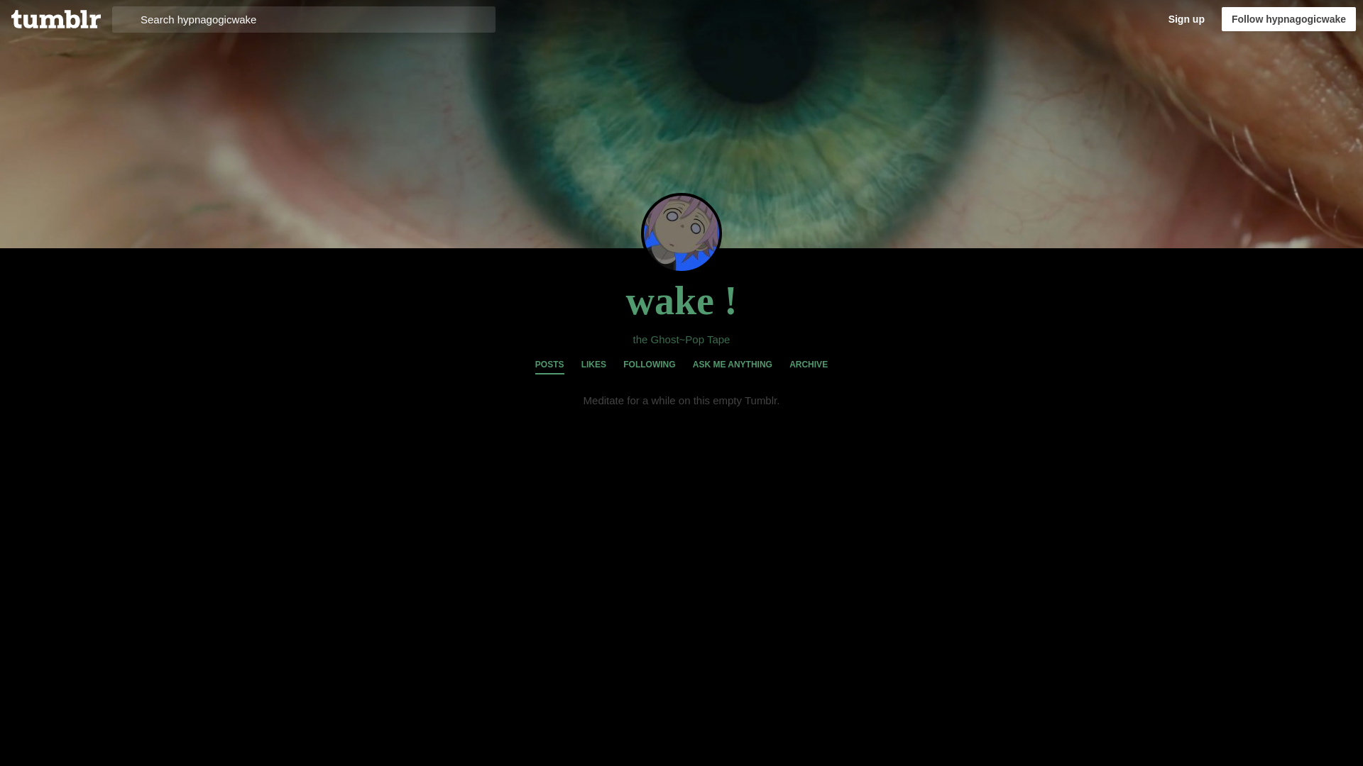 website screenshot of https://hypnagogicwake.blog/