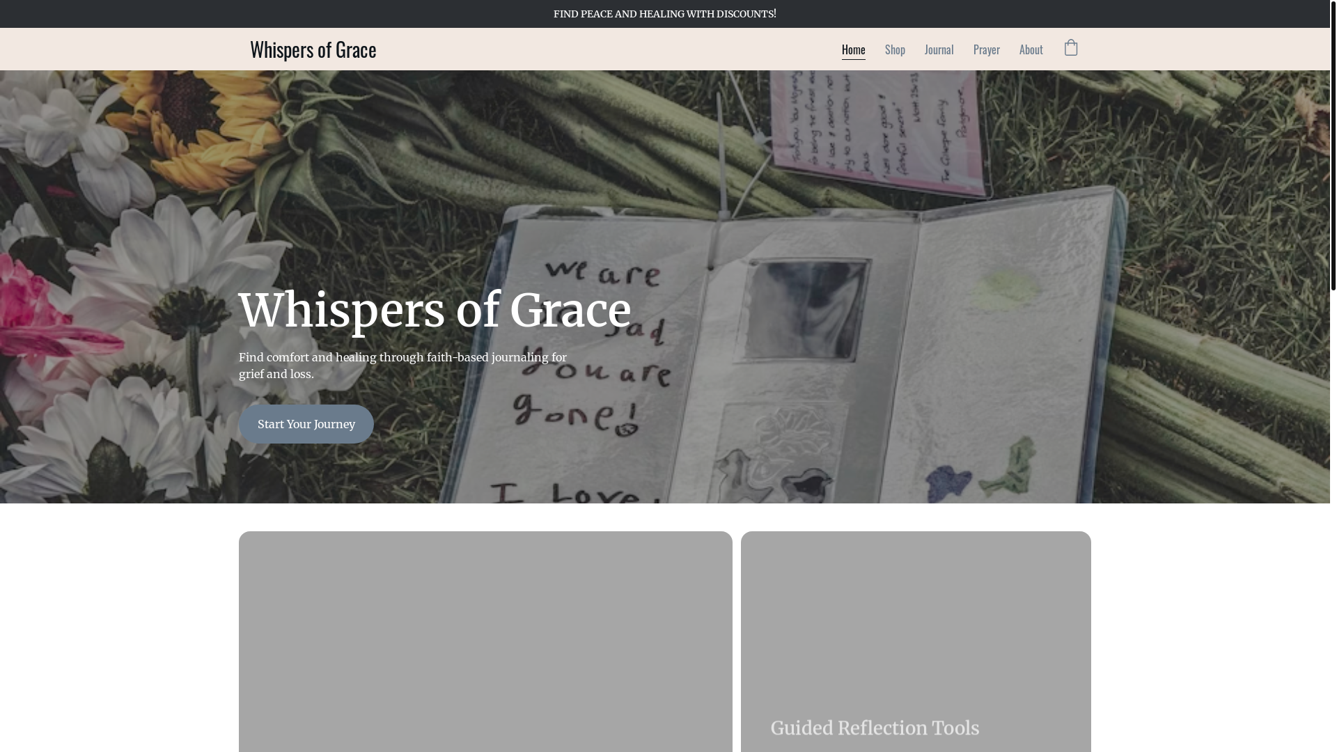 website screenshot of https://whispersofgrace.site/