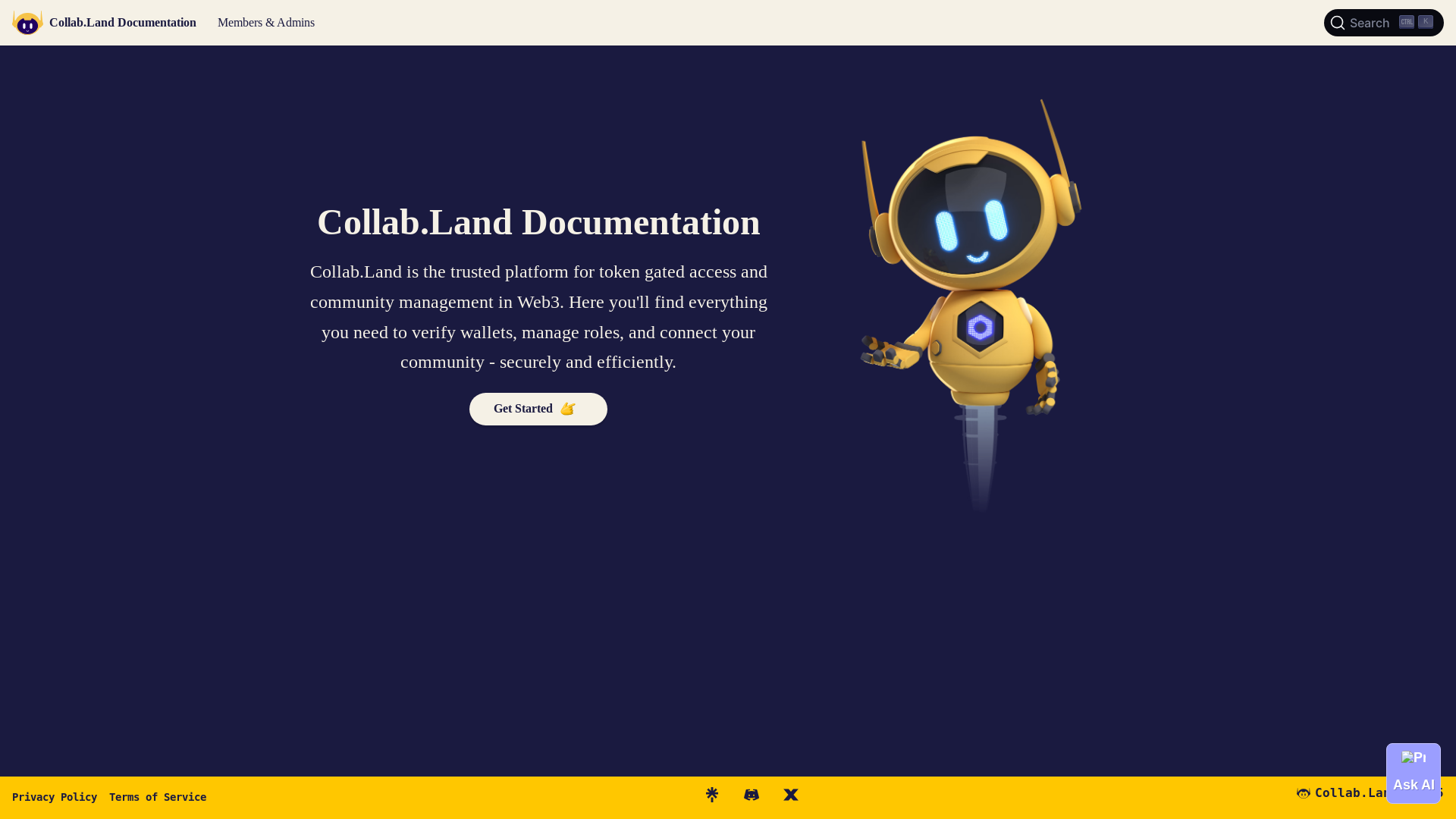 website screenshot of https://collabland-dev.pages.dev/