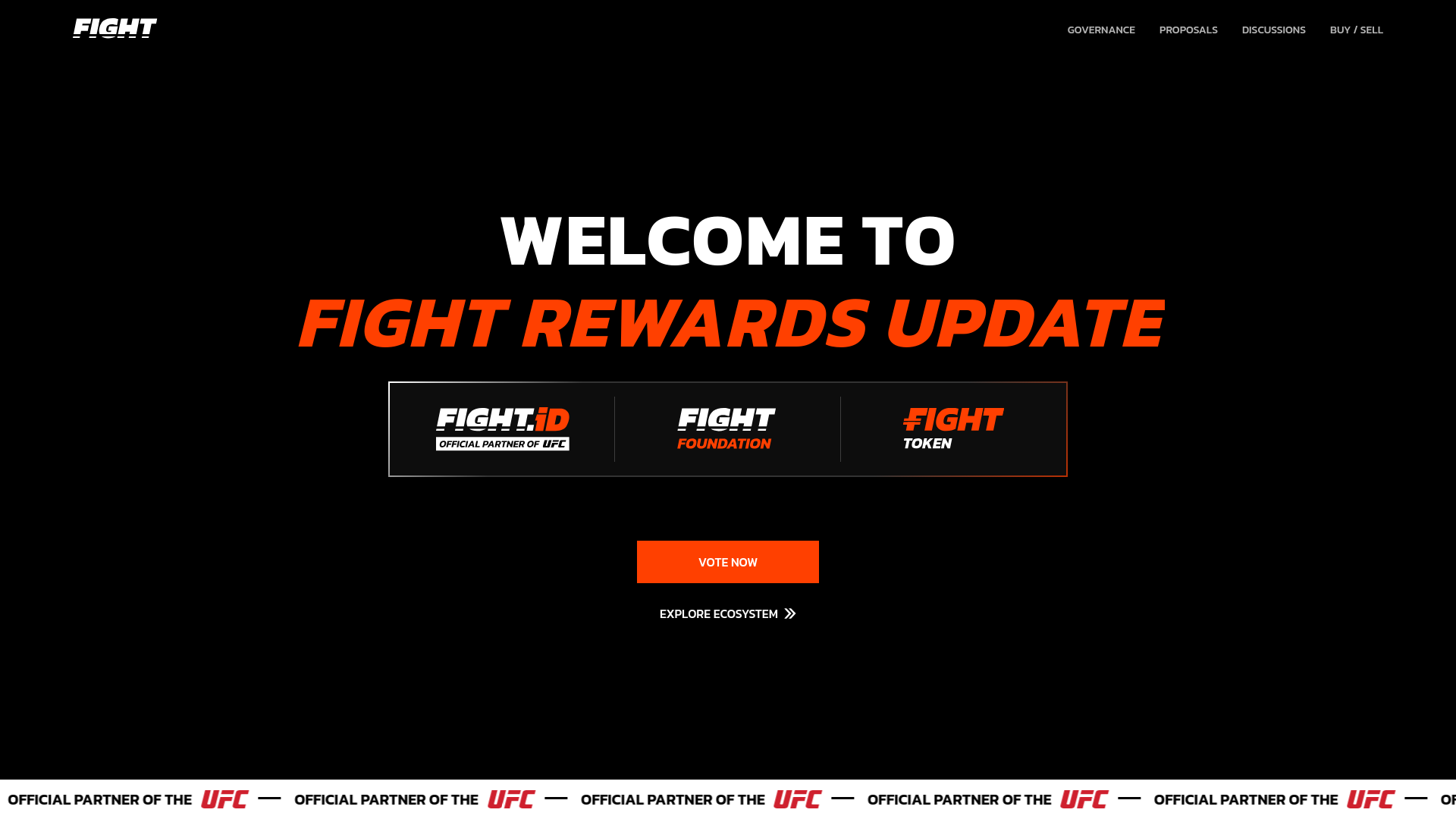 website screenshot of https://vote-fight.xyz/