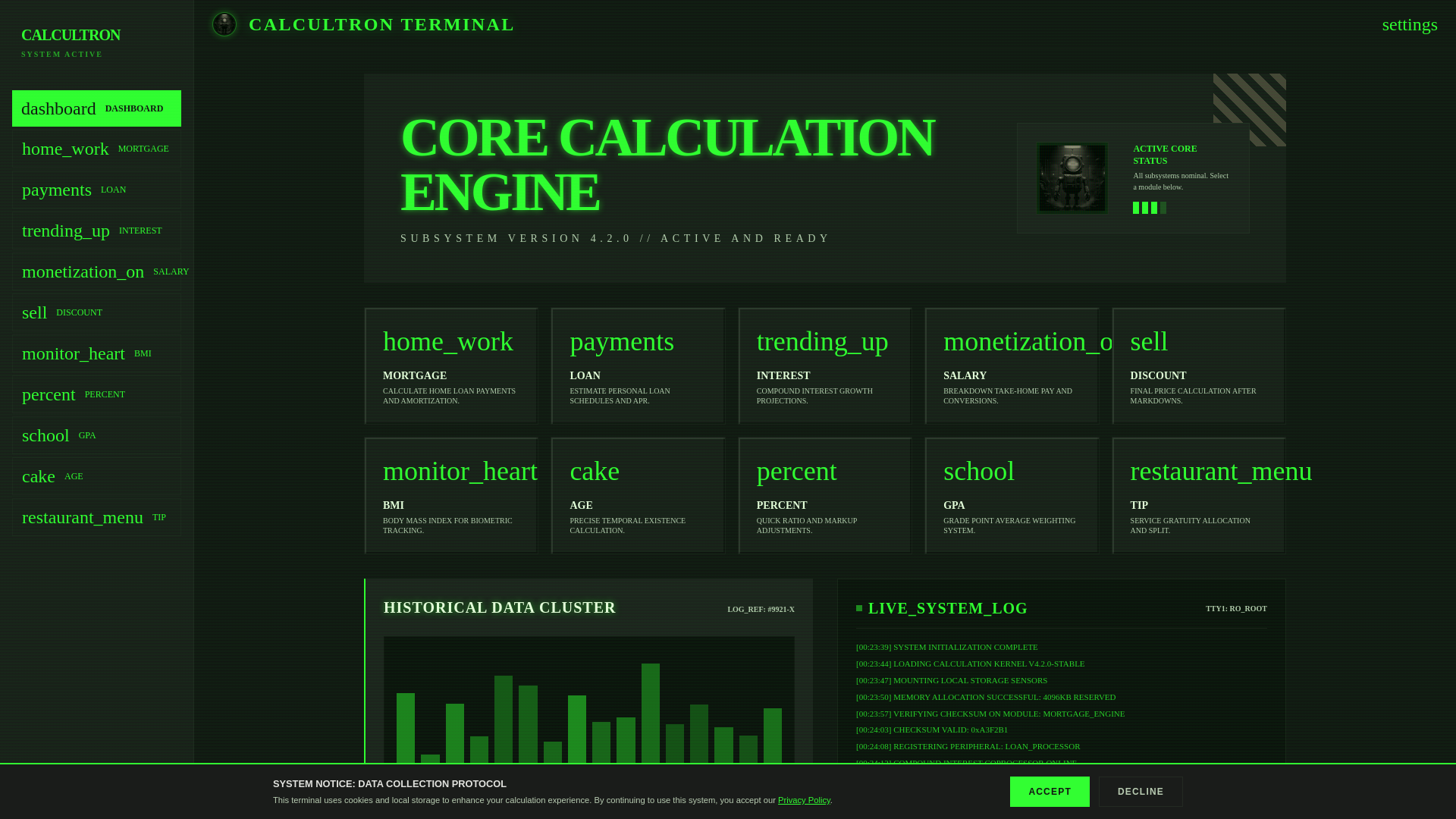 website screenshot of https://calcultron.pages.dev/