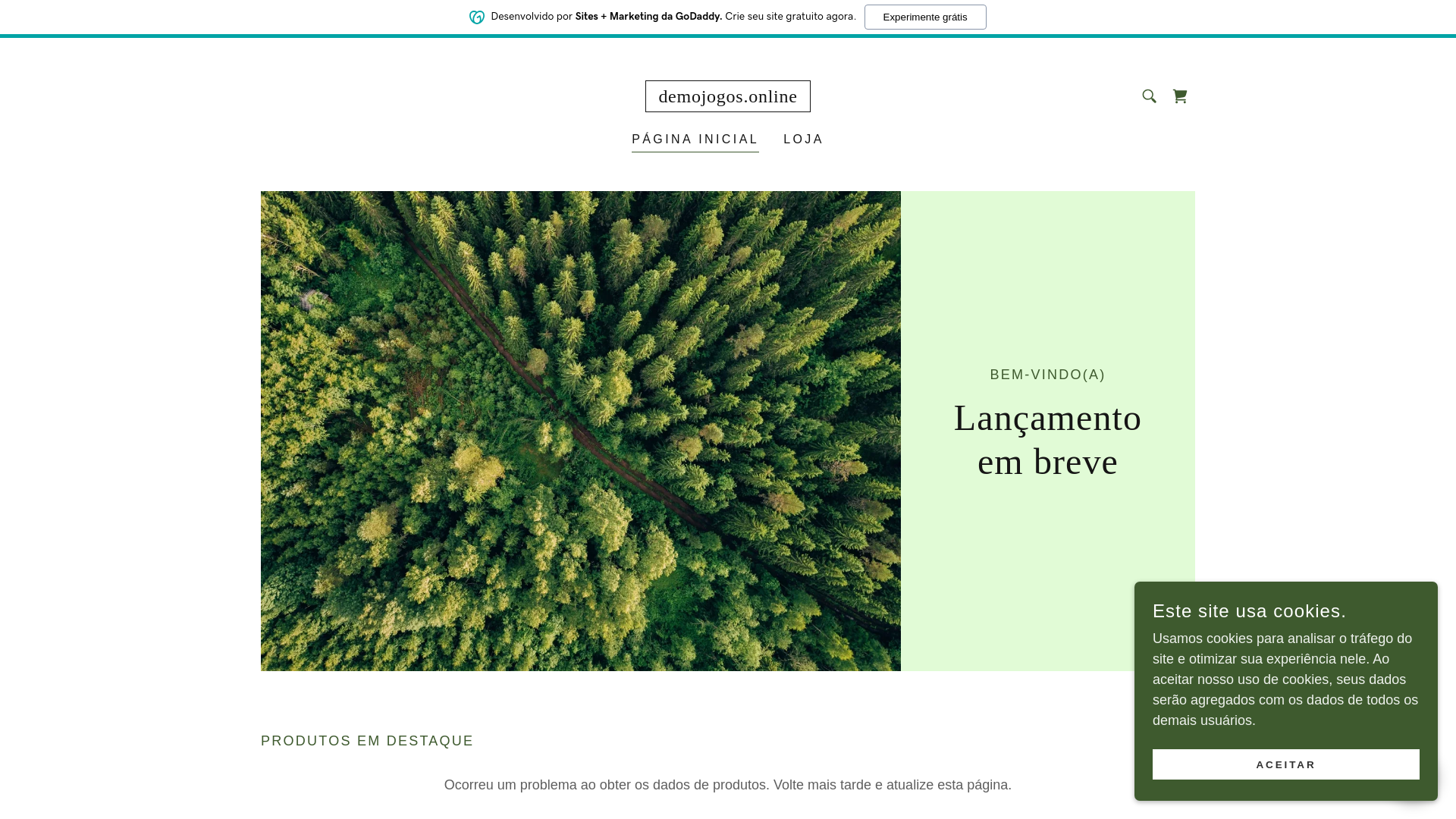 website screenshot of https://demojogos.online/