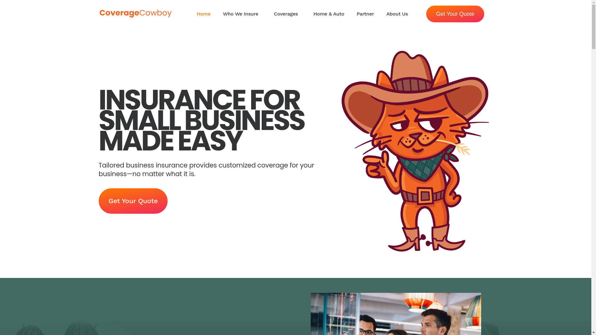 website screenshot of https://joincoveragecowboyonline.com/