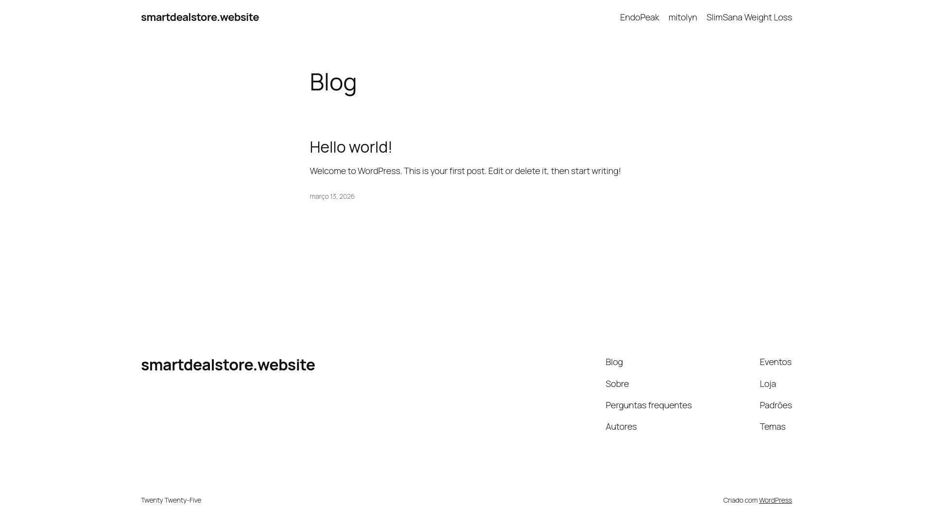 website screenshot of https://smartdealstore.website/