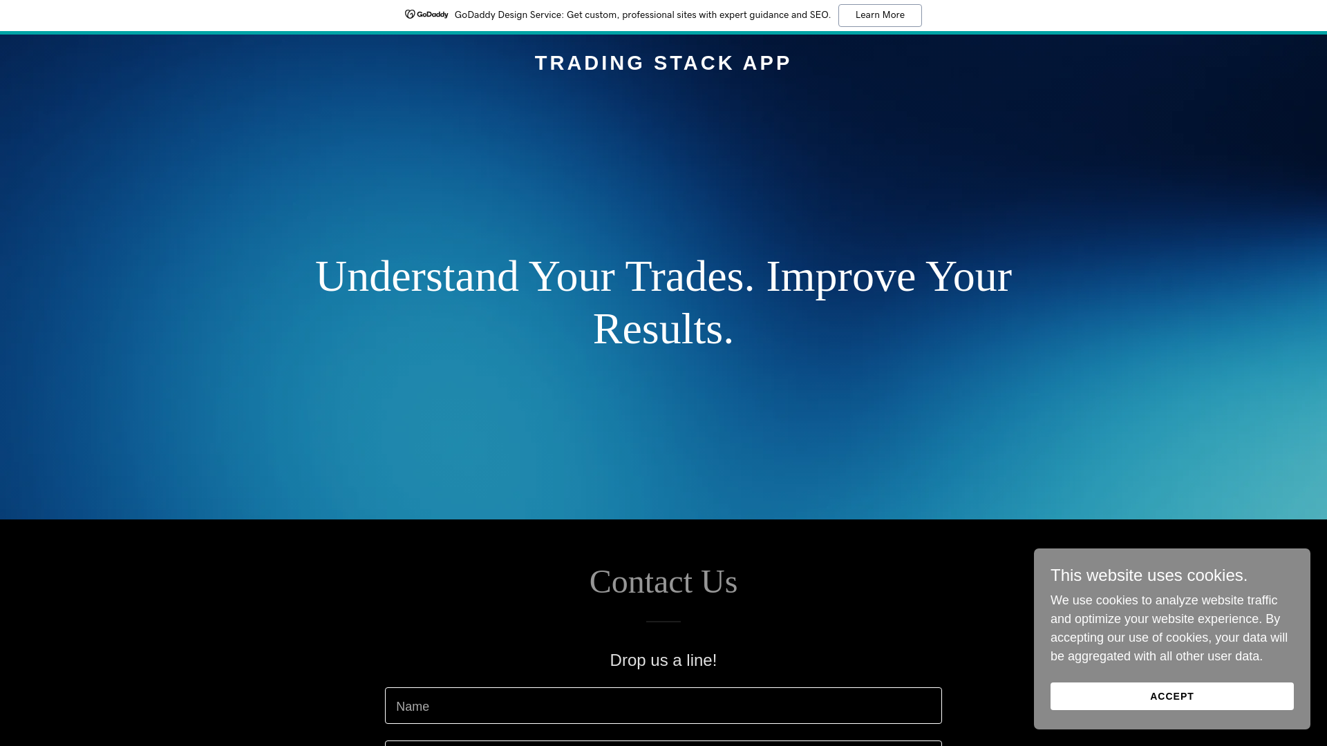 website screenshot of https://tradingstackapp.com/