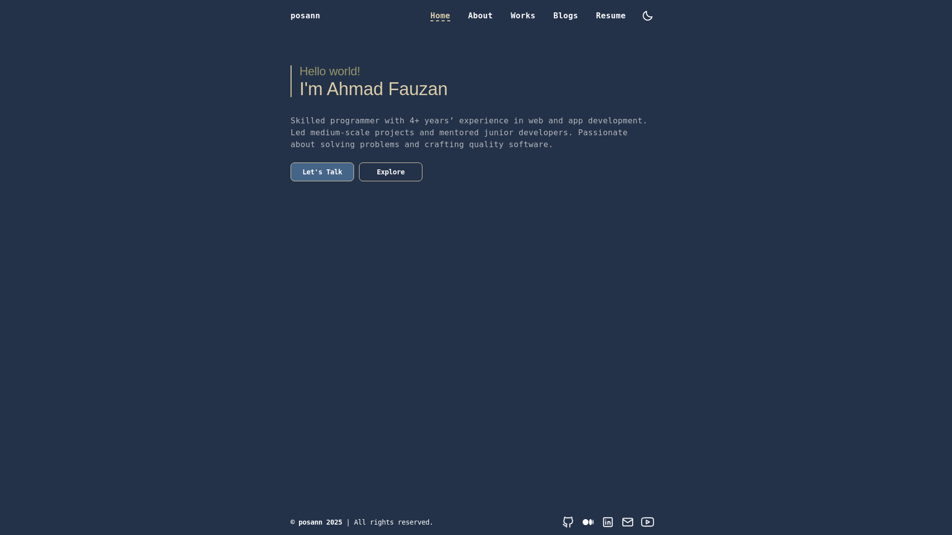 website screenshot of https://posann.dev/