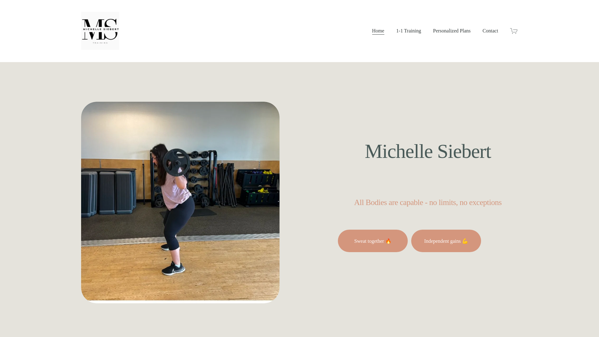 website screenshot of https://michellesiebert.com