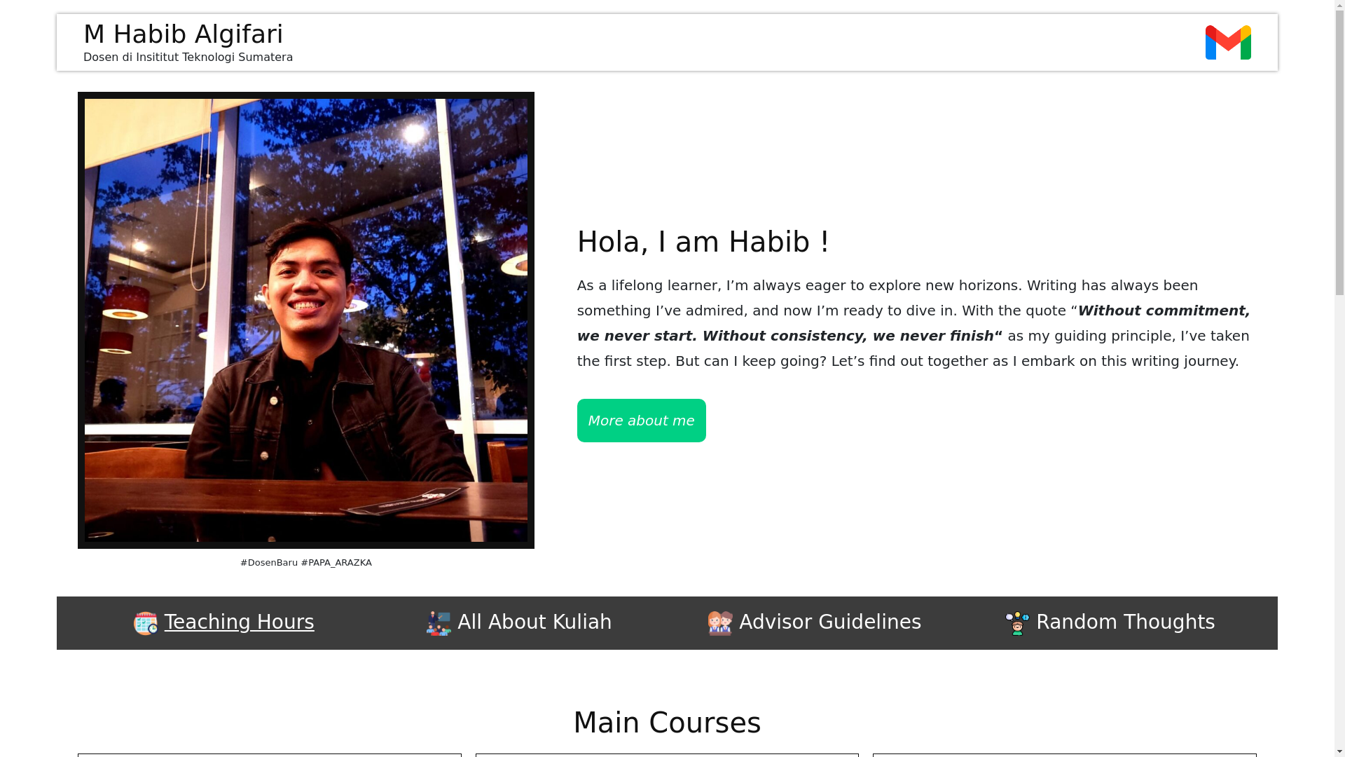website screenshot of https://mhabibalgifari.site/