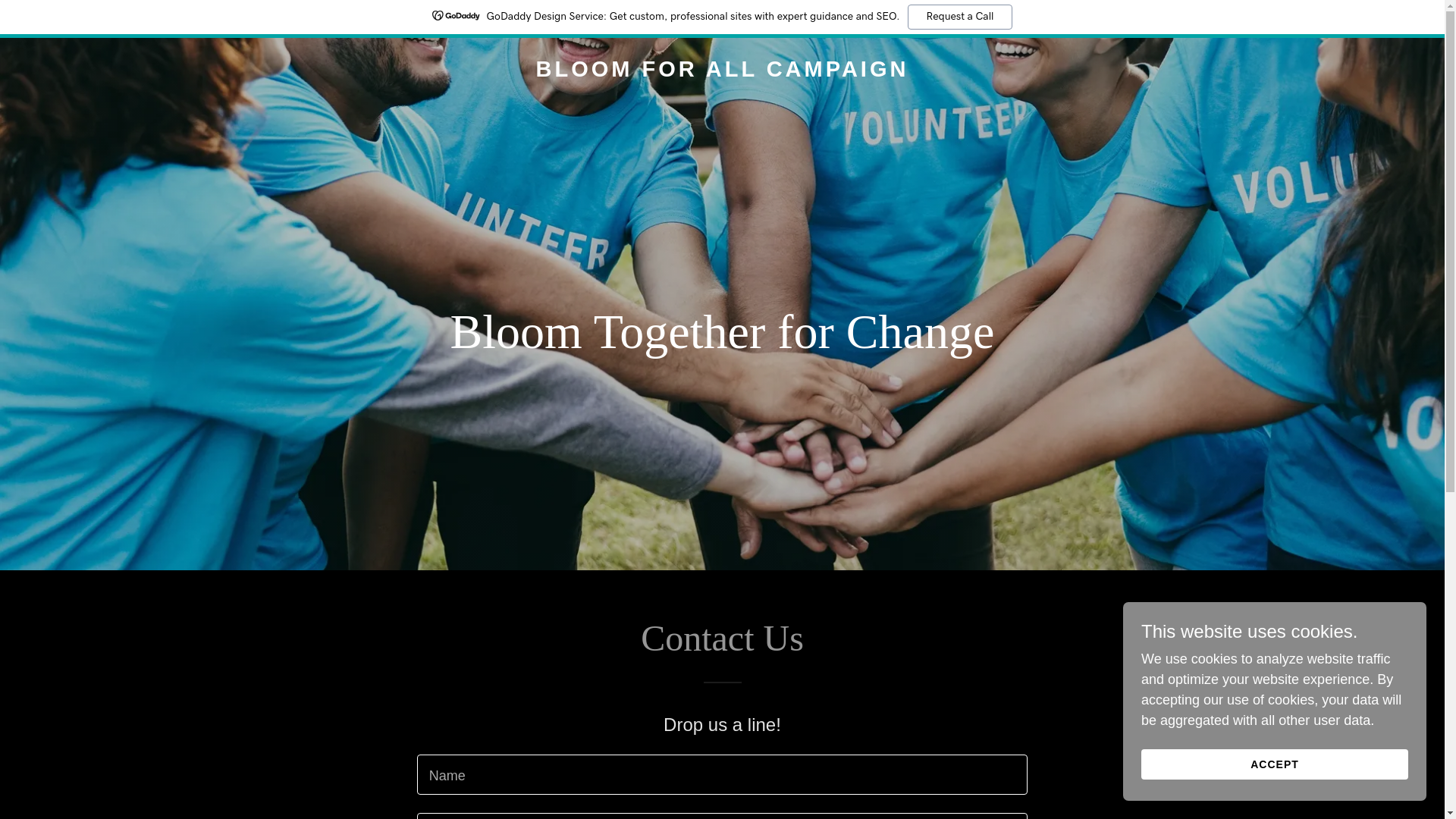 website screenshot of https://bloomforallcampaign.org/