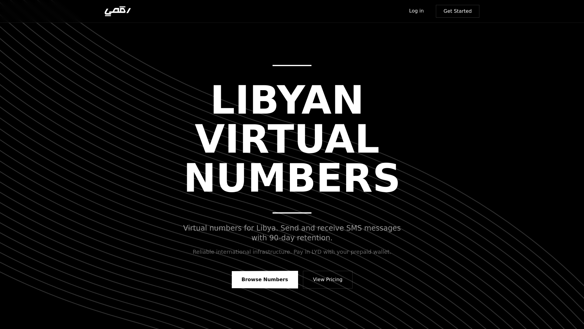 website screenshot of https://raqami.ly/