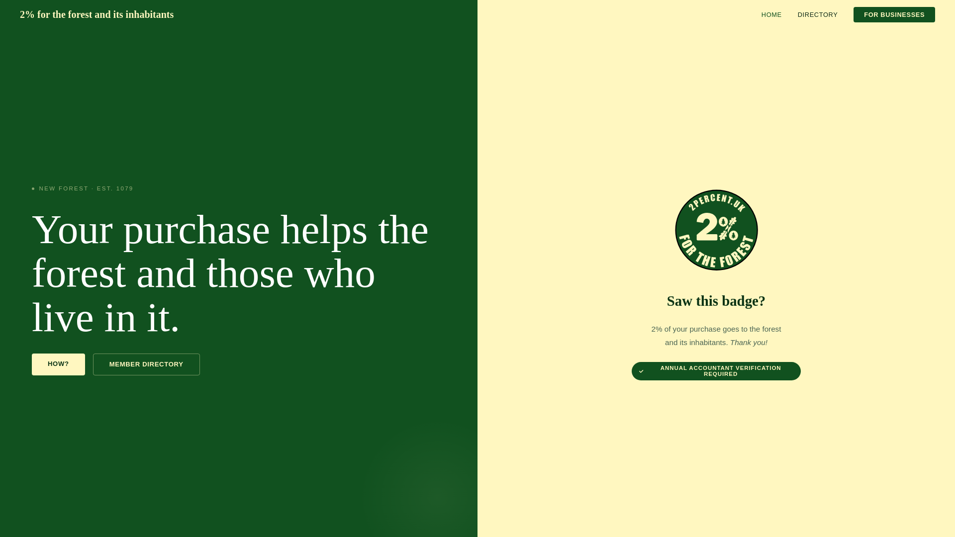 website screenshot of https://2percent.uk