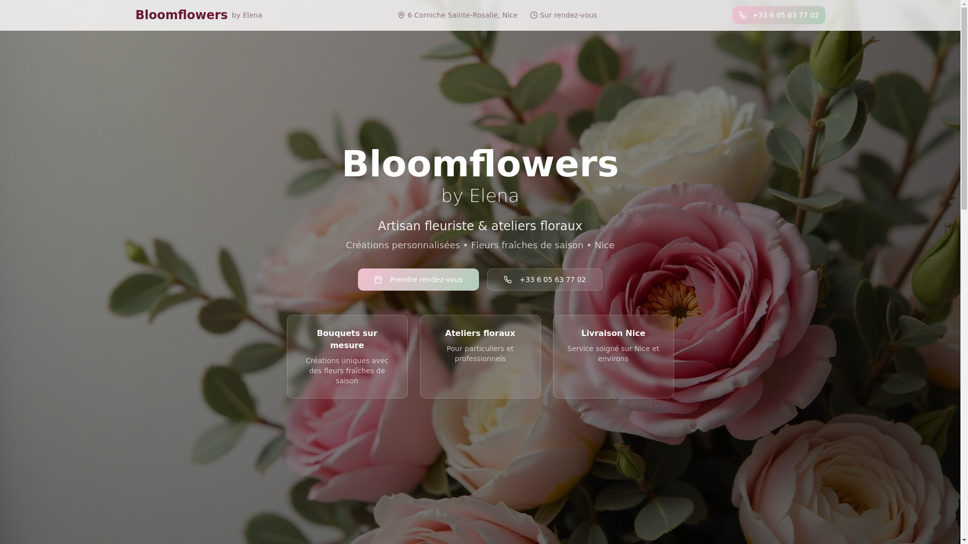 website screenshot of https://bloomflowers-by-elena.pro/