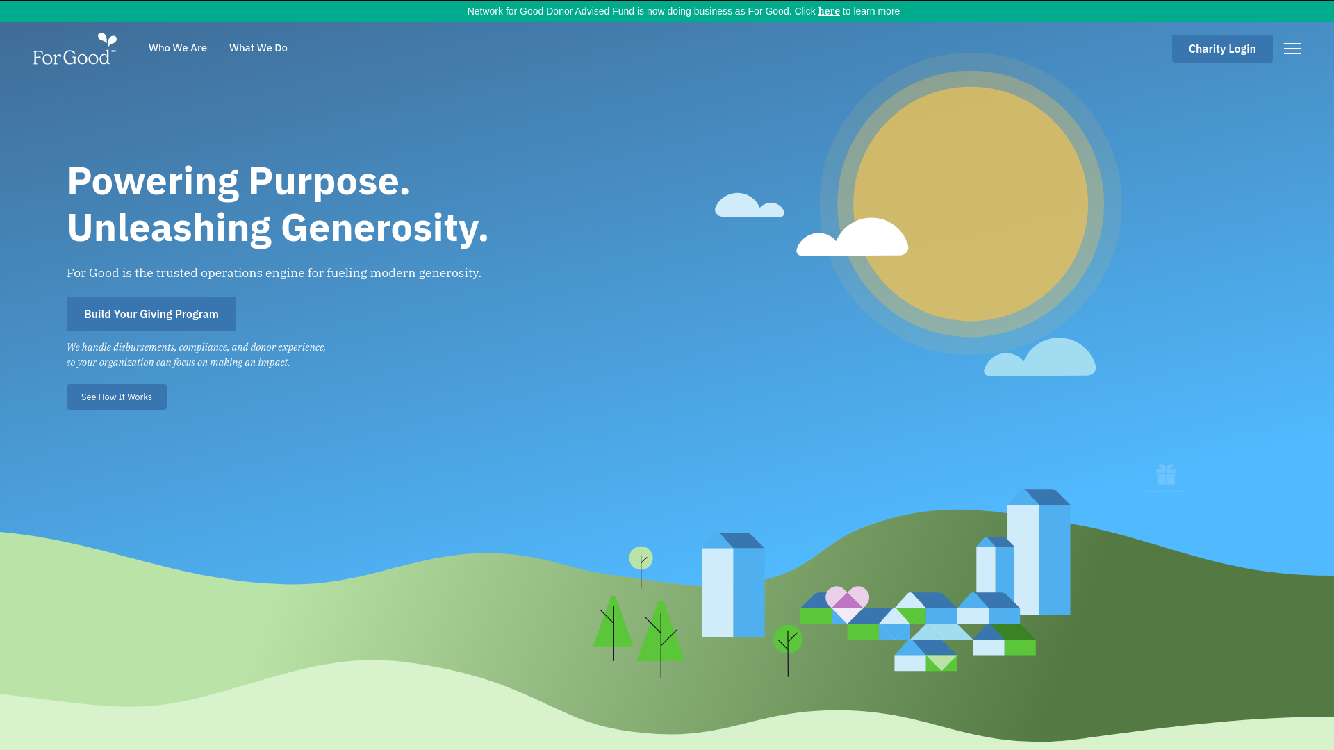 website screenshot of https://startforgood.org/