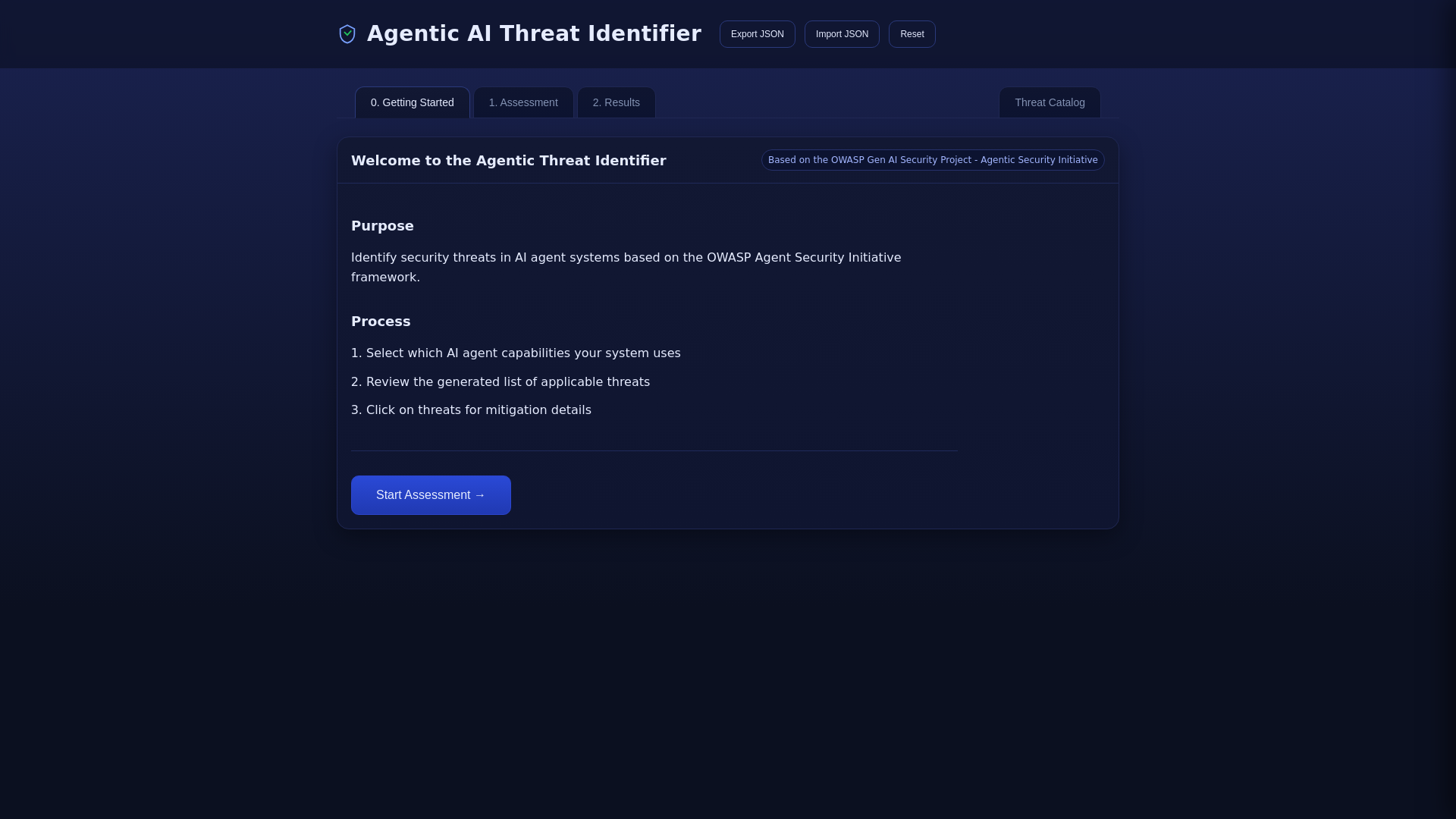website screenshot of https://blue41-threat-model-tool.pages.dev/