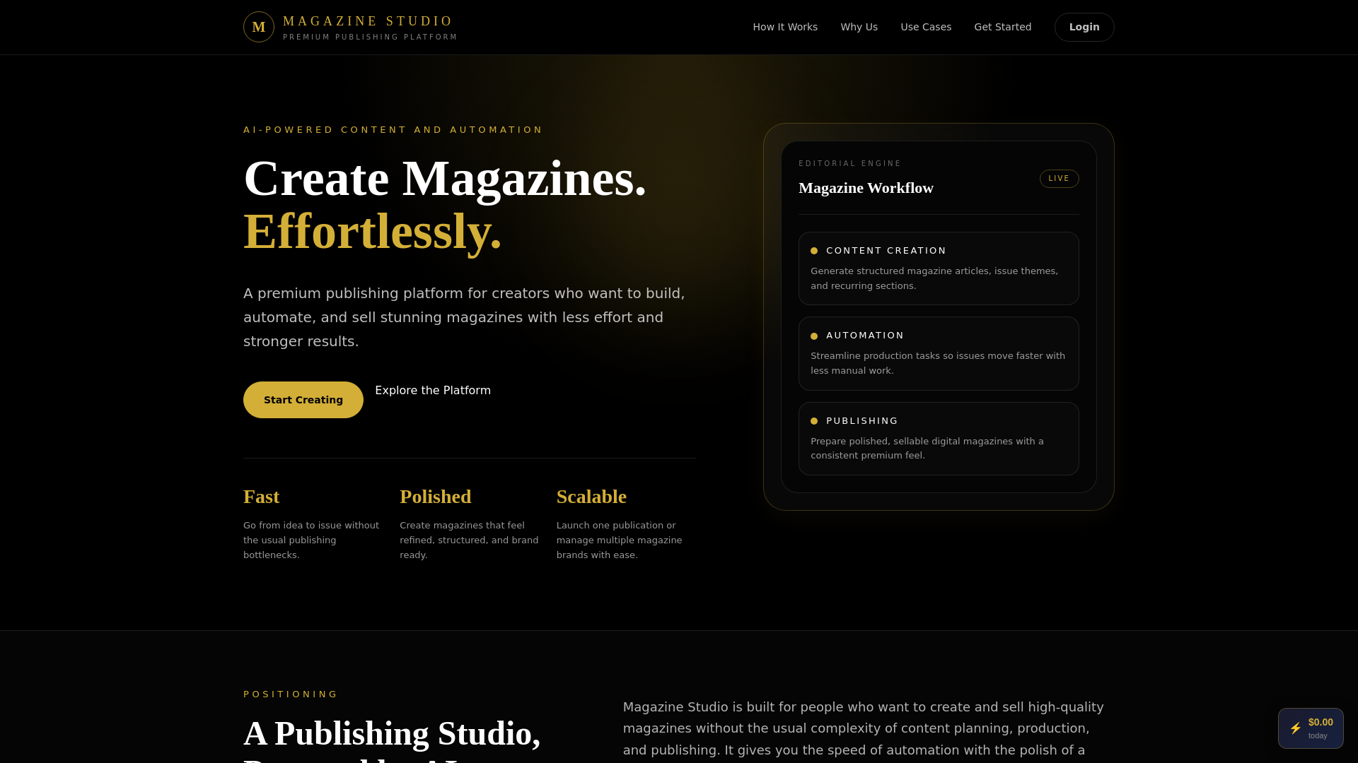 website screenshot of https://magazinestudio.org