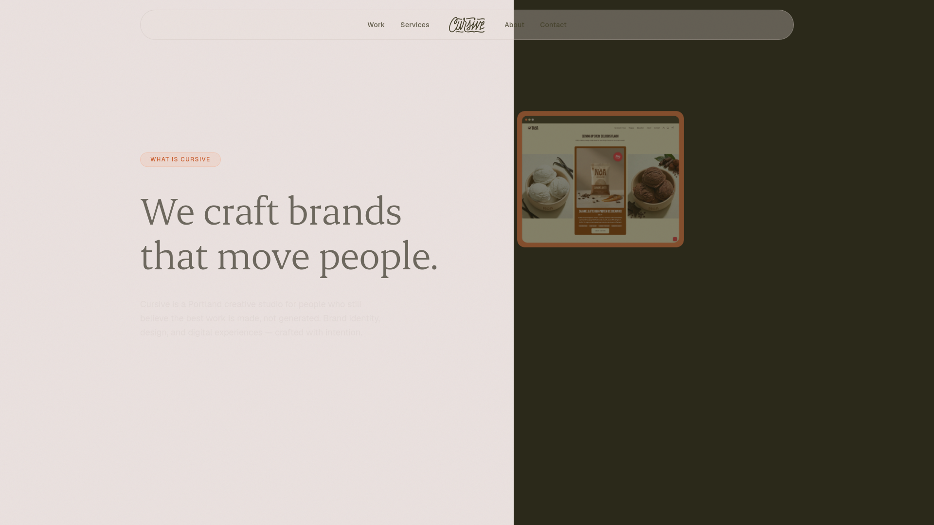 website screenshot of https://cursive-studio.pages.dev/