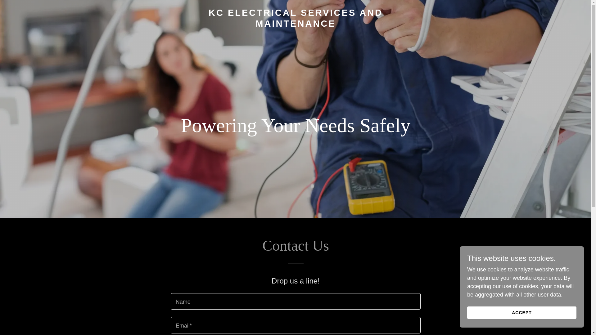 website screenshot of https://kcelectricalservicesandmaintanance.com/