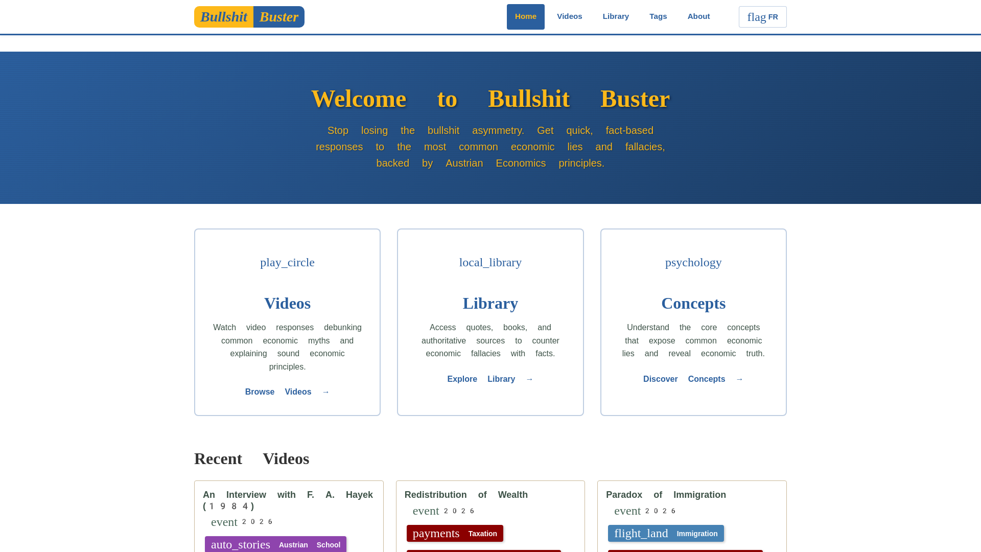 website screenshot of https://bullshitbuster.eu/