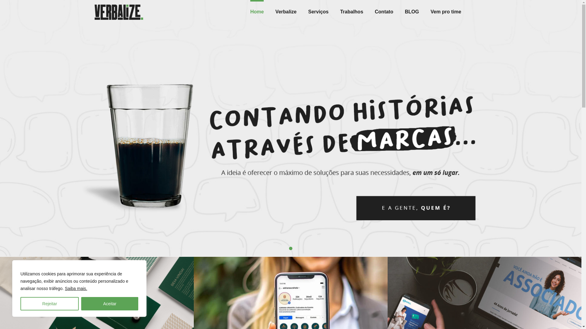 website screenshot of https://agenciaverbalize.com.br/