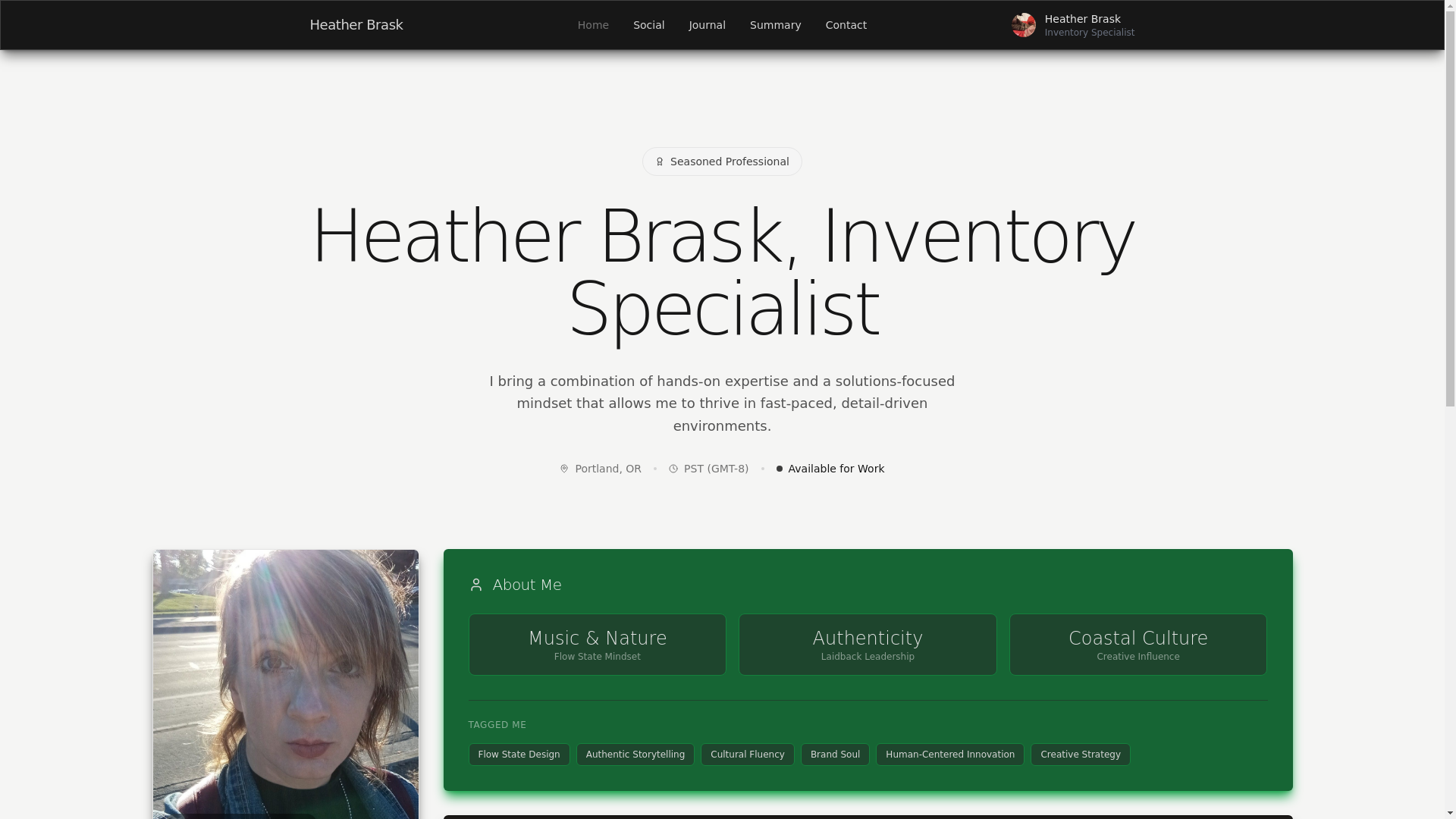 website screenshot of https://heatherbrask.com/