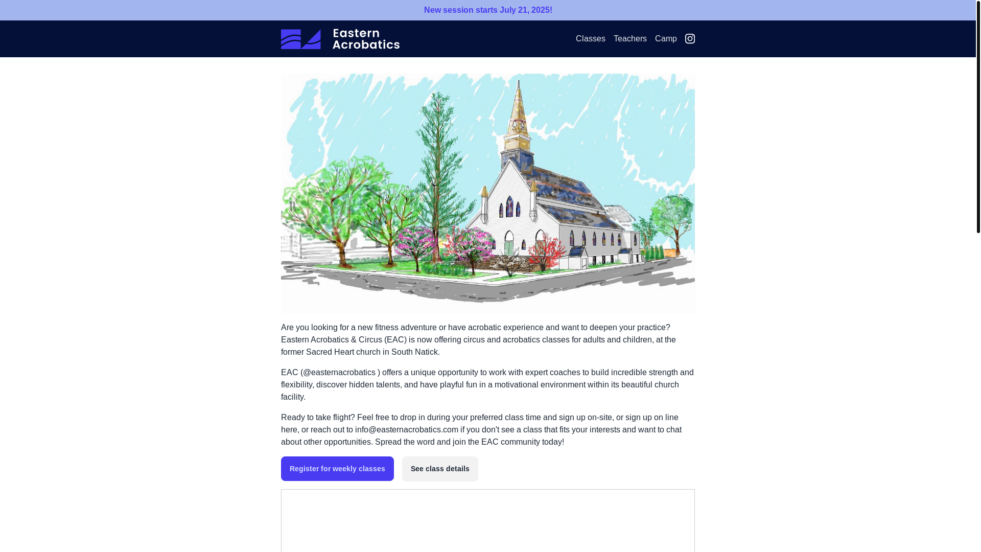 website screenshot of https://easternacrobatics-dot-com.pages.dev/