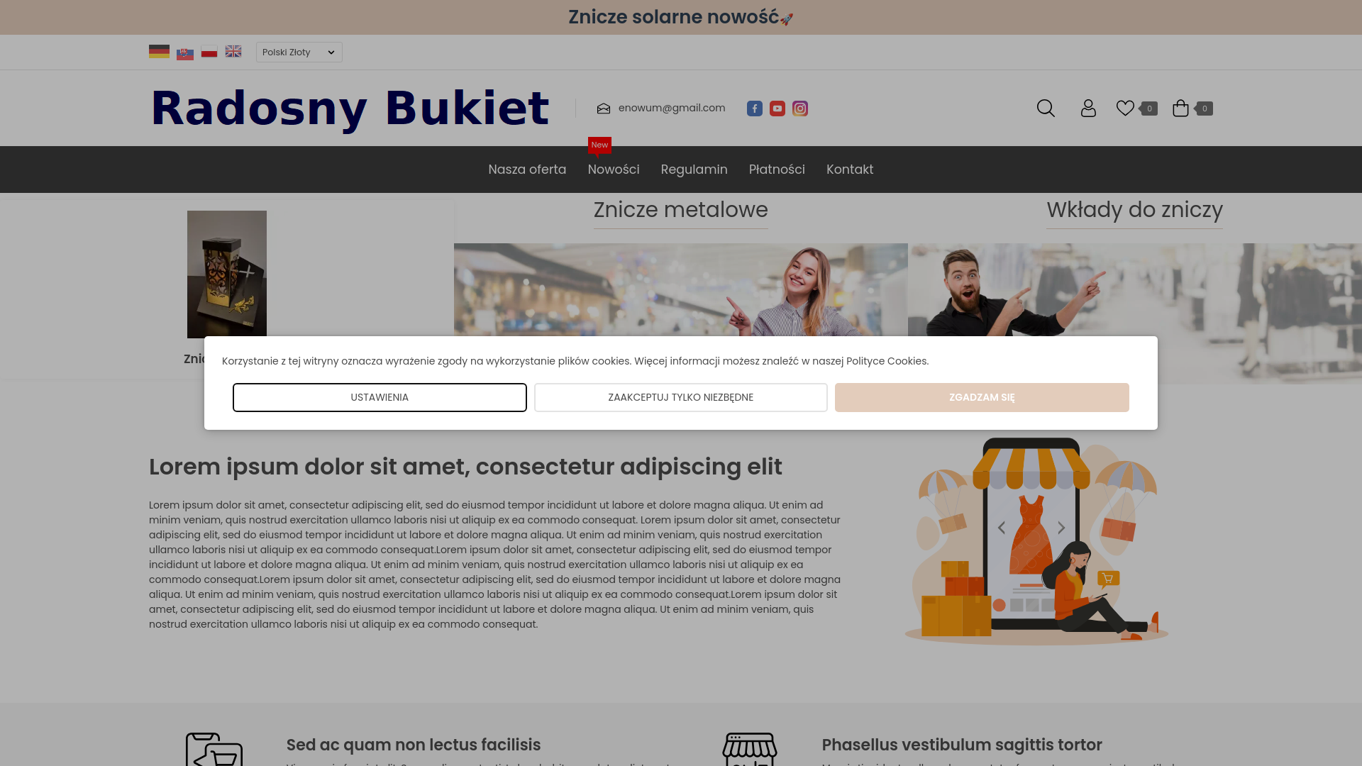 website screenshot of https://radosnybukiet.pl