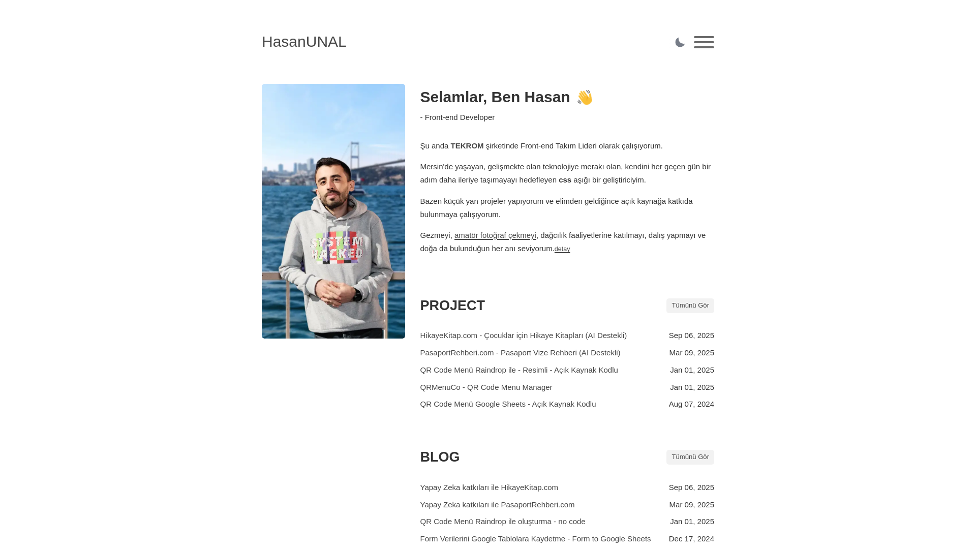 website screenshot of https://hasanunal-org.pages.dev/