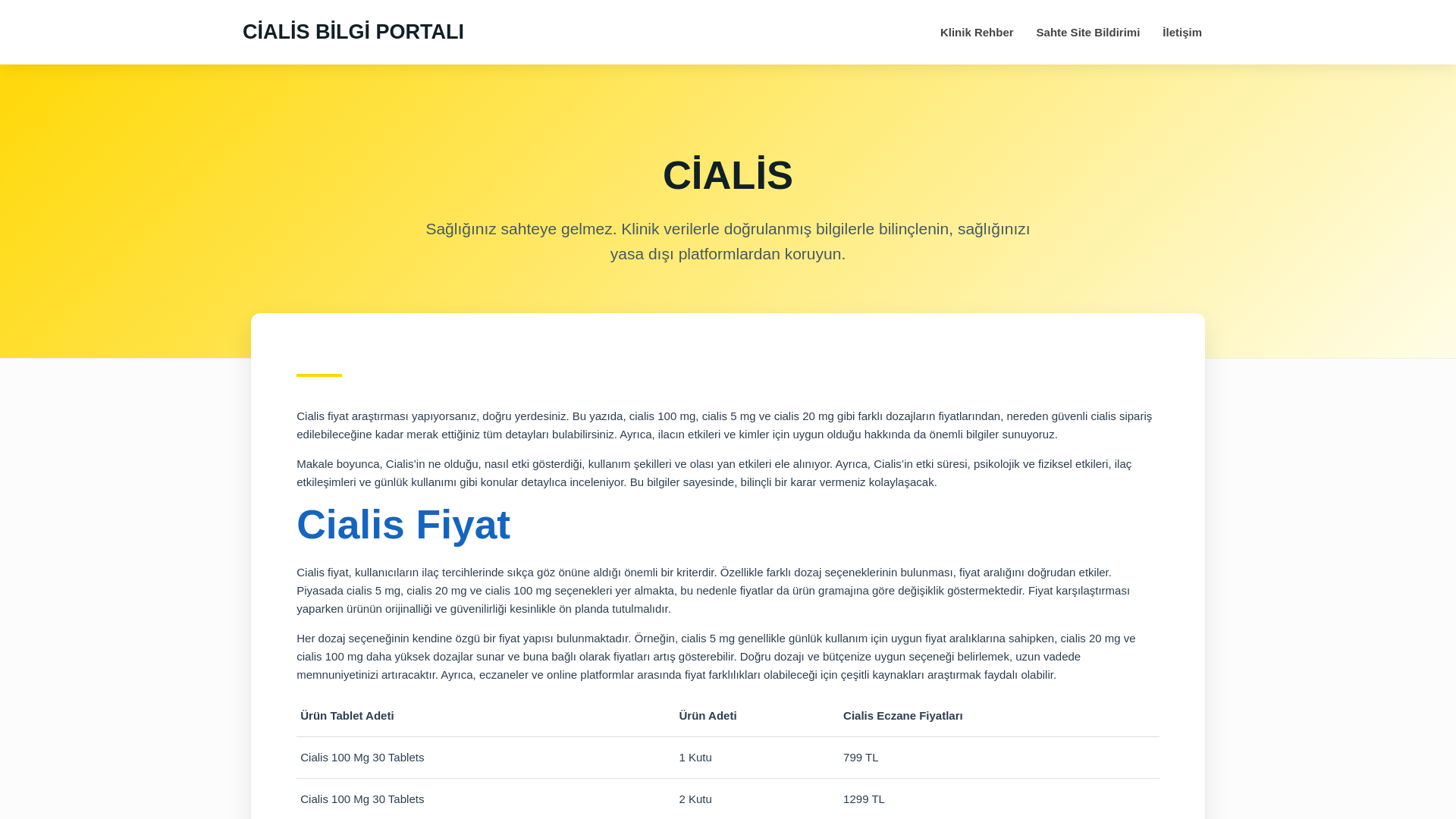 website screenshot of https://cialisfiyatlariak.shop/