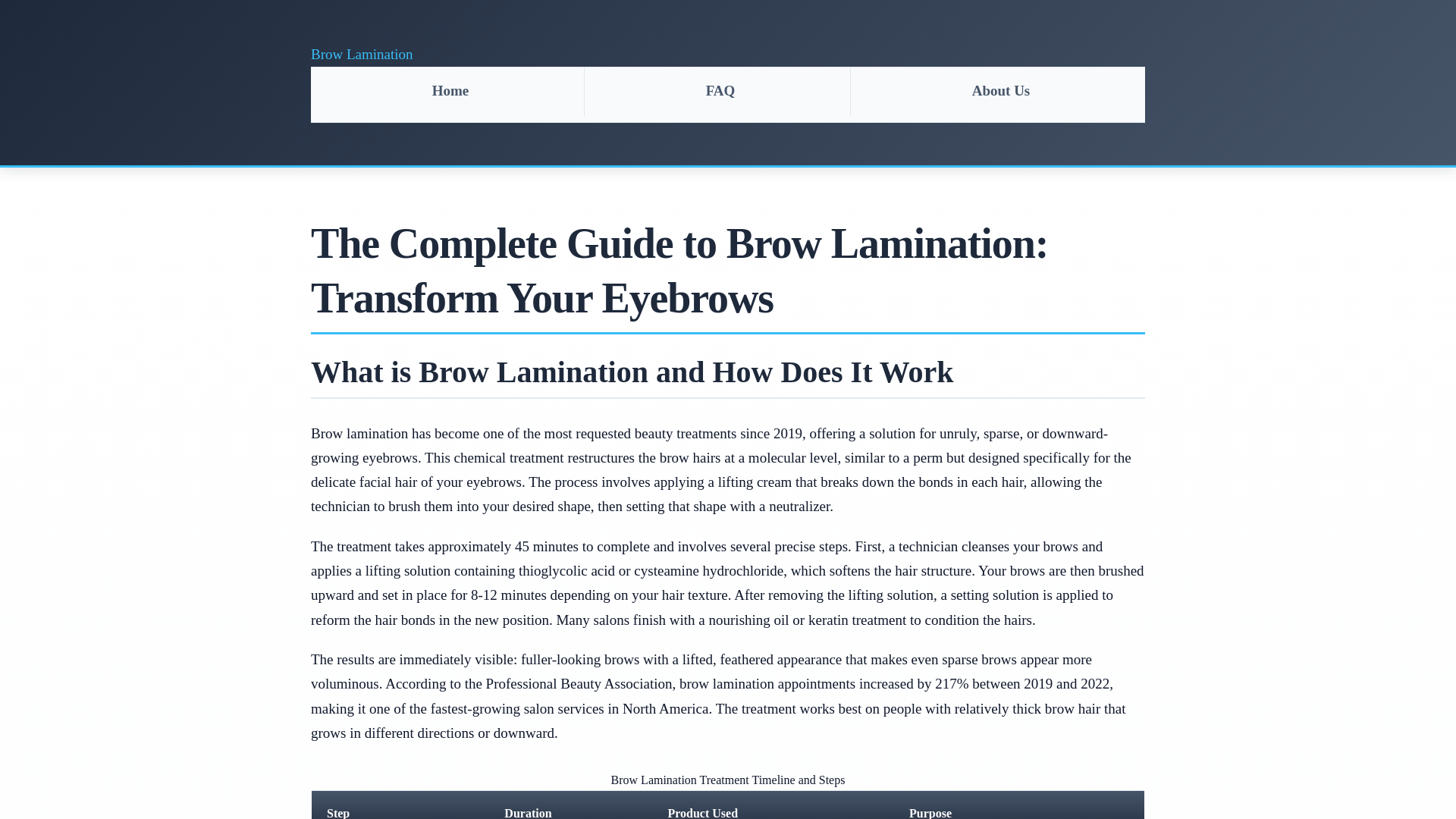 website screenshot of https://brow-lamination-xyz.pages.dev/