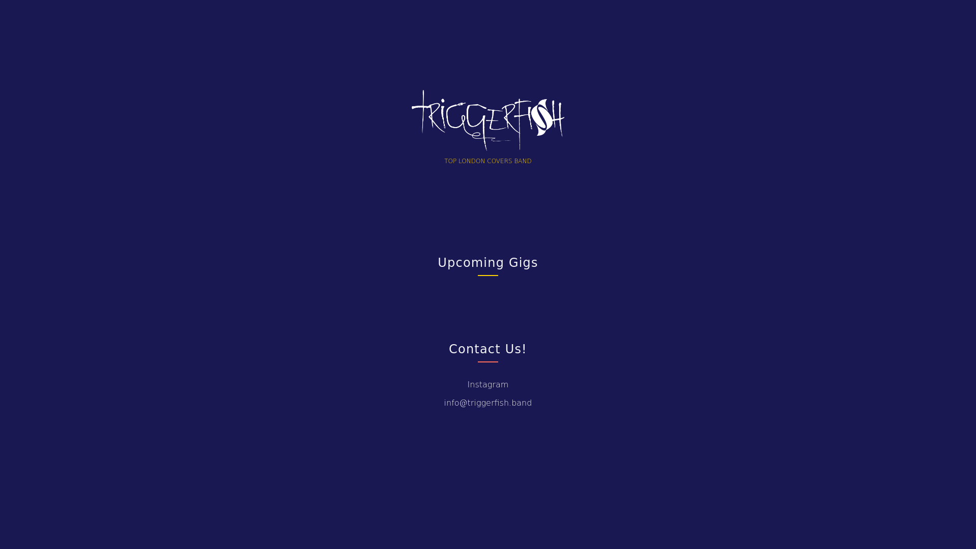website screenshot of https://triggerfishband.pages.dev/