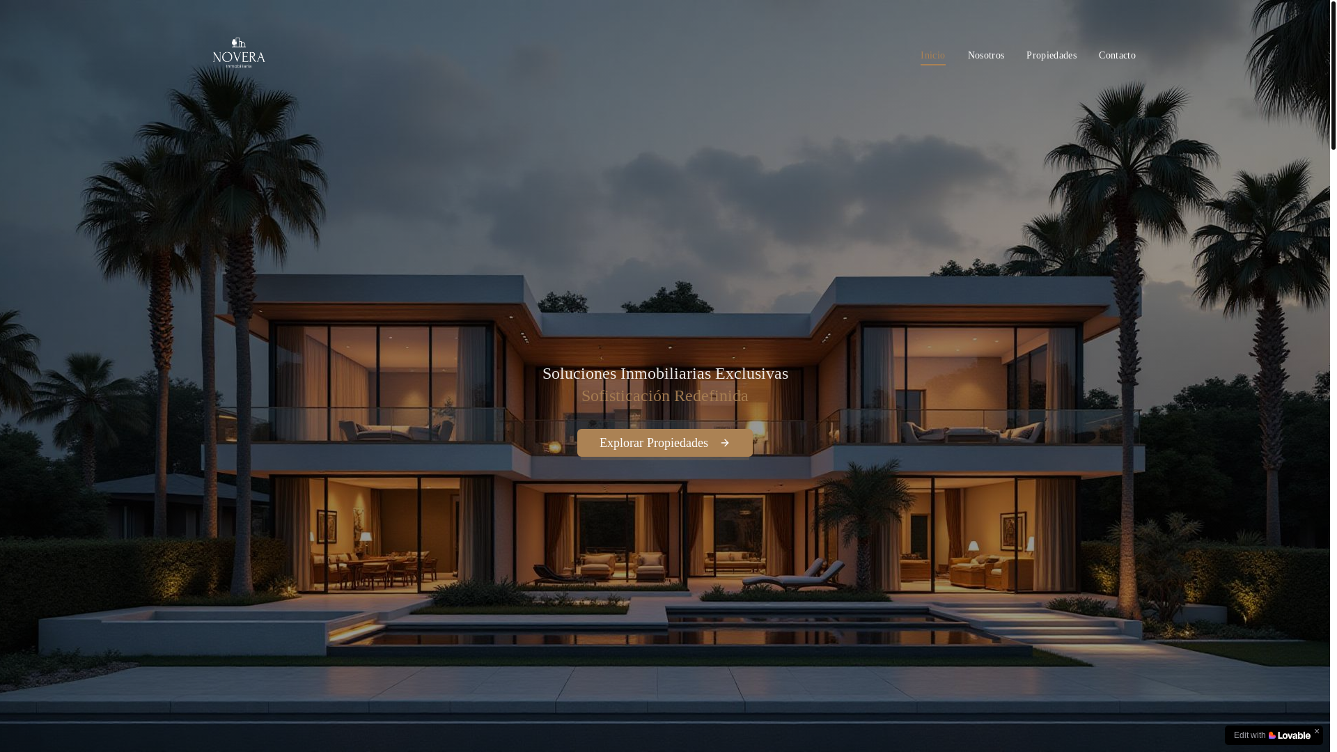 website screenshot of https://noverainmobiliaria.com/