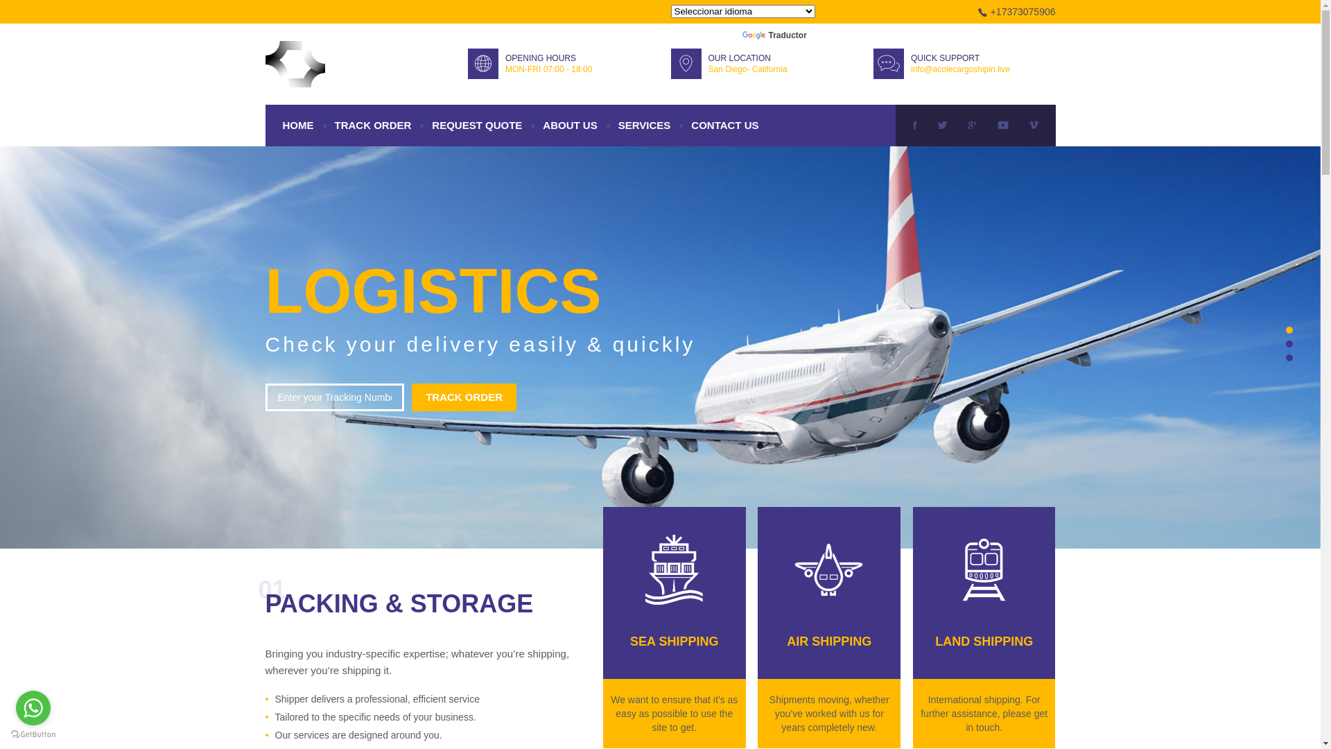 website screenshot of https://acolecargoshipin.live/