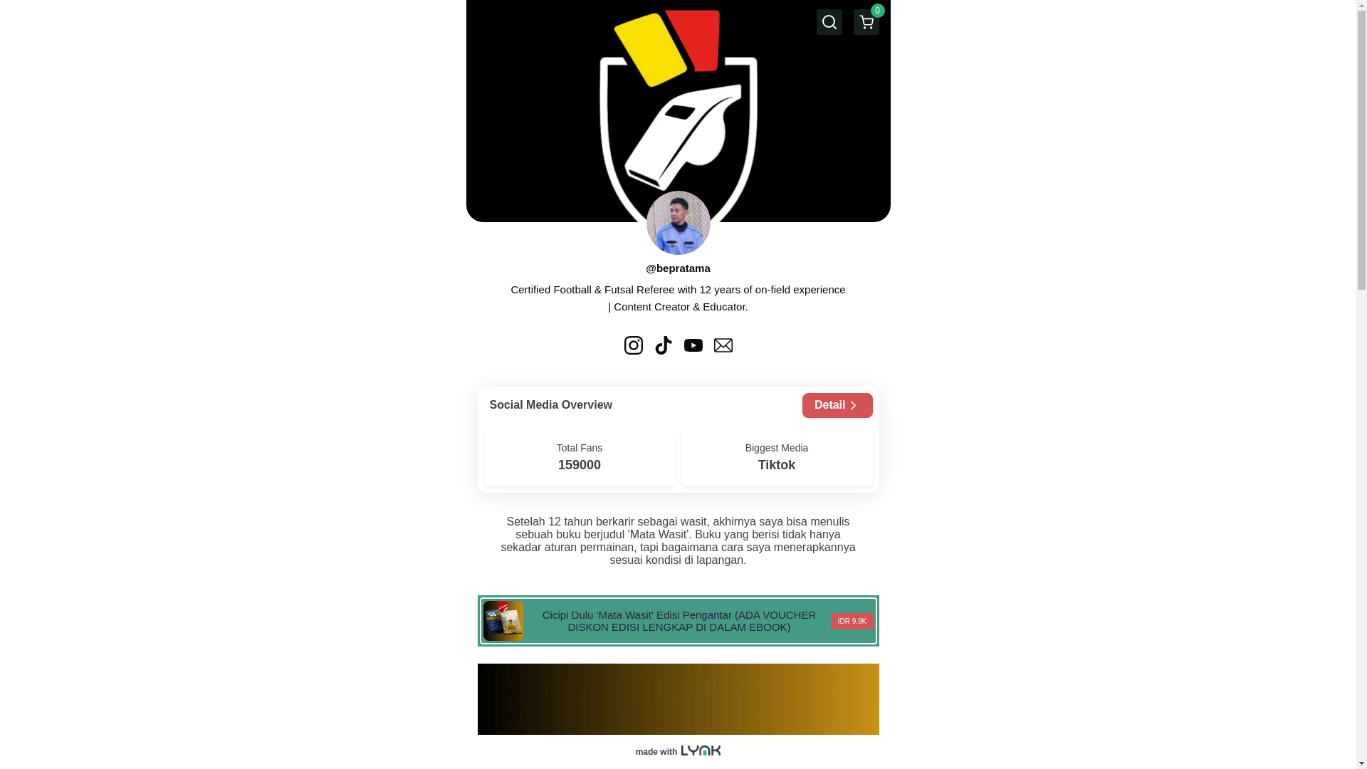 website screenshot of https://bepratama.com/