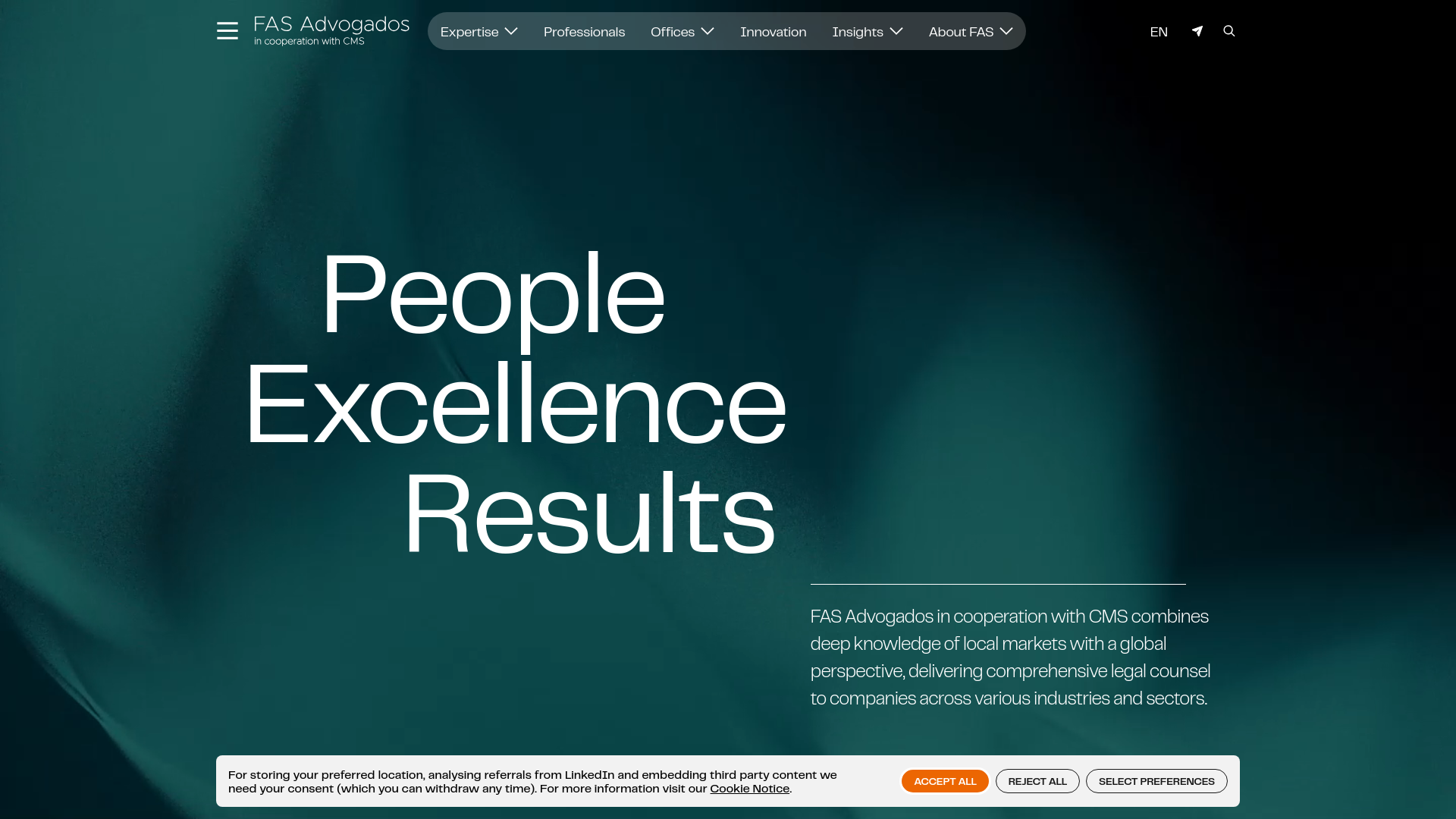 website screenshot of https://fasadv.com.br