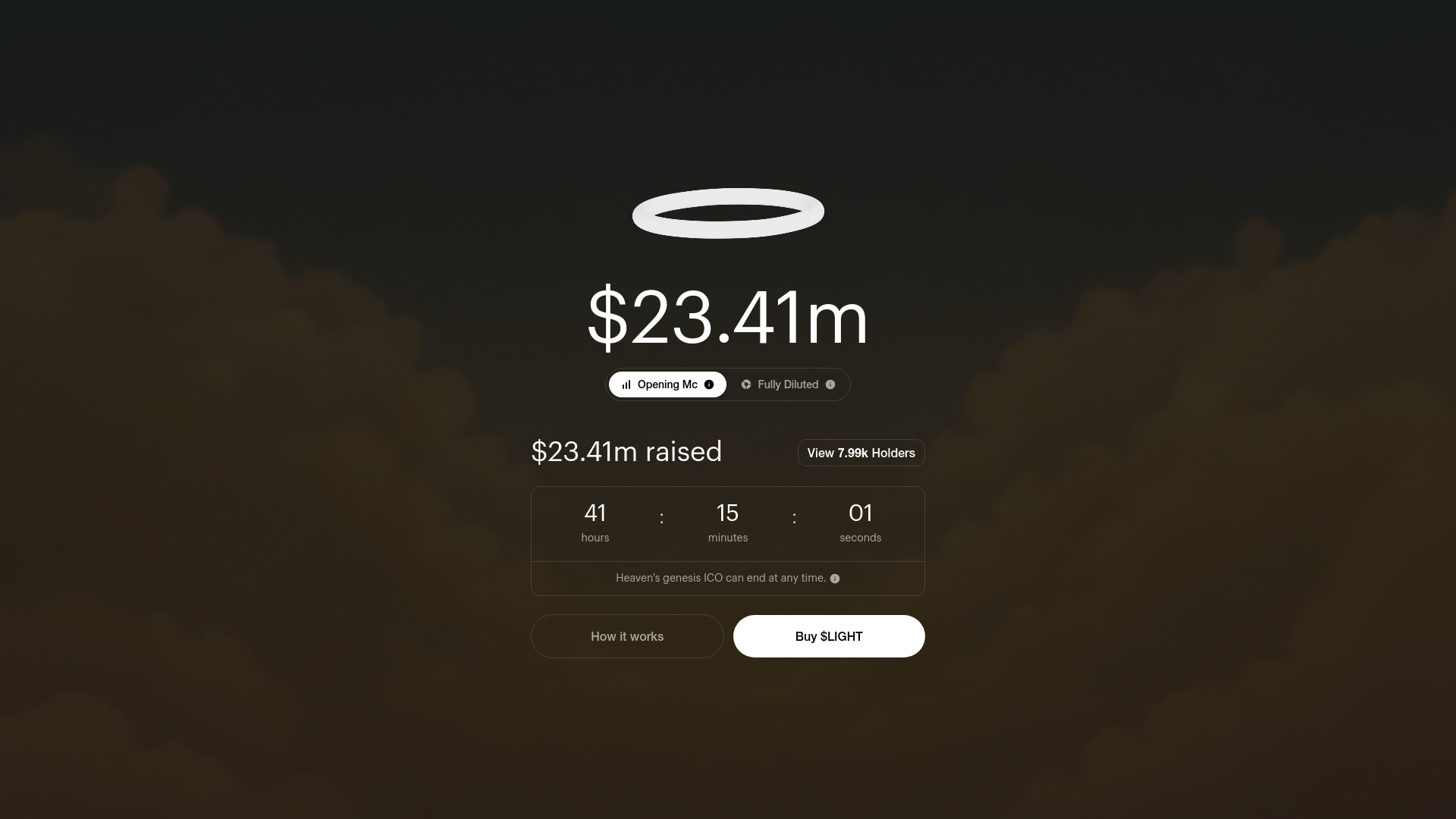 website screenshot of https://heaven.xyz/
