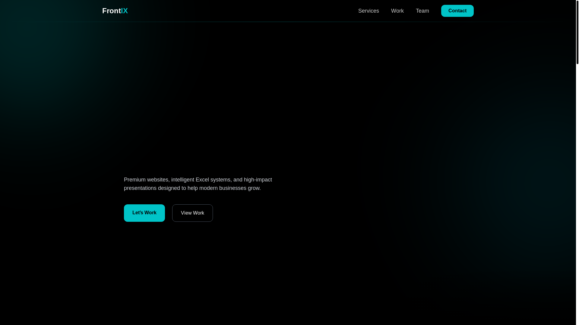 website screenshot of https://frontix.in/