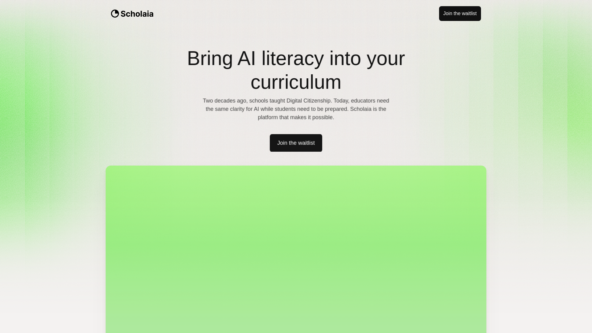 website screenshot of https://scholaia.tech/