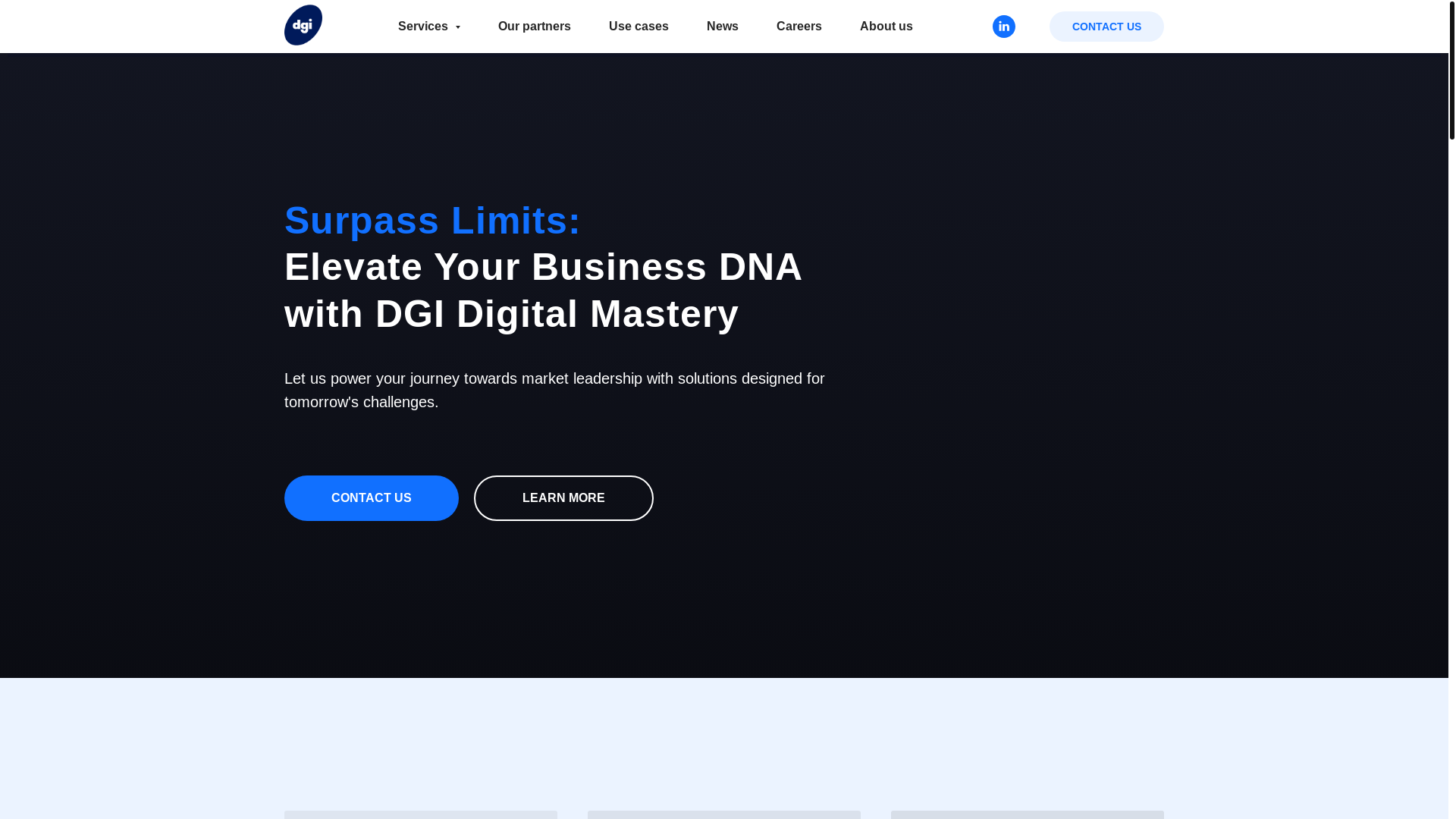 website screenshot of https://dgitechpartners.com/
