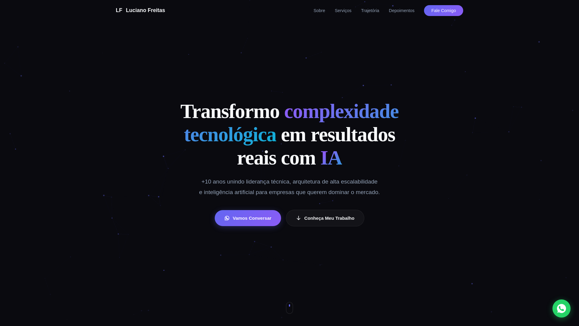 website screenshot of https://lucianofreitastech.com.br/