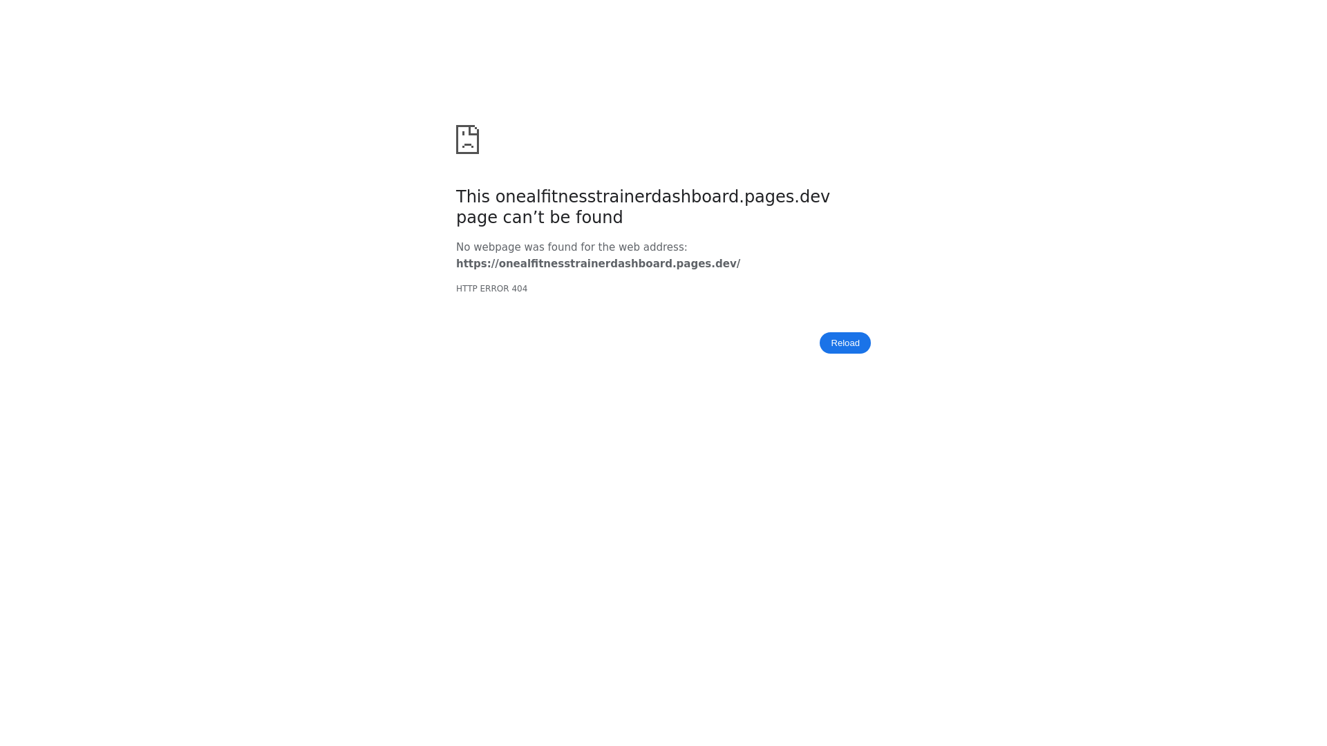 website screenshot of https://onealfitnesstrainerdashboard.pages.dev/